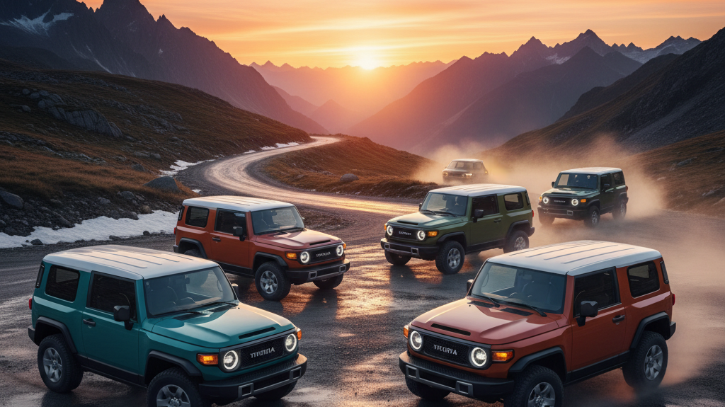 Editorial, photo-realistic HERO for an automotive daily news article titled "Toyota LandCruiser FJ Unveiled as Compact Off-Roader – Daily Car News (20