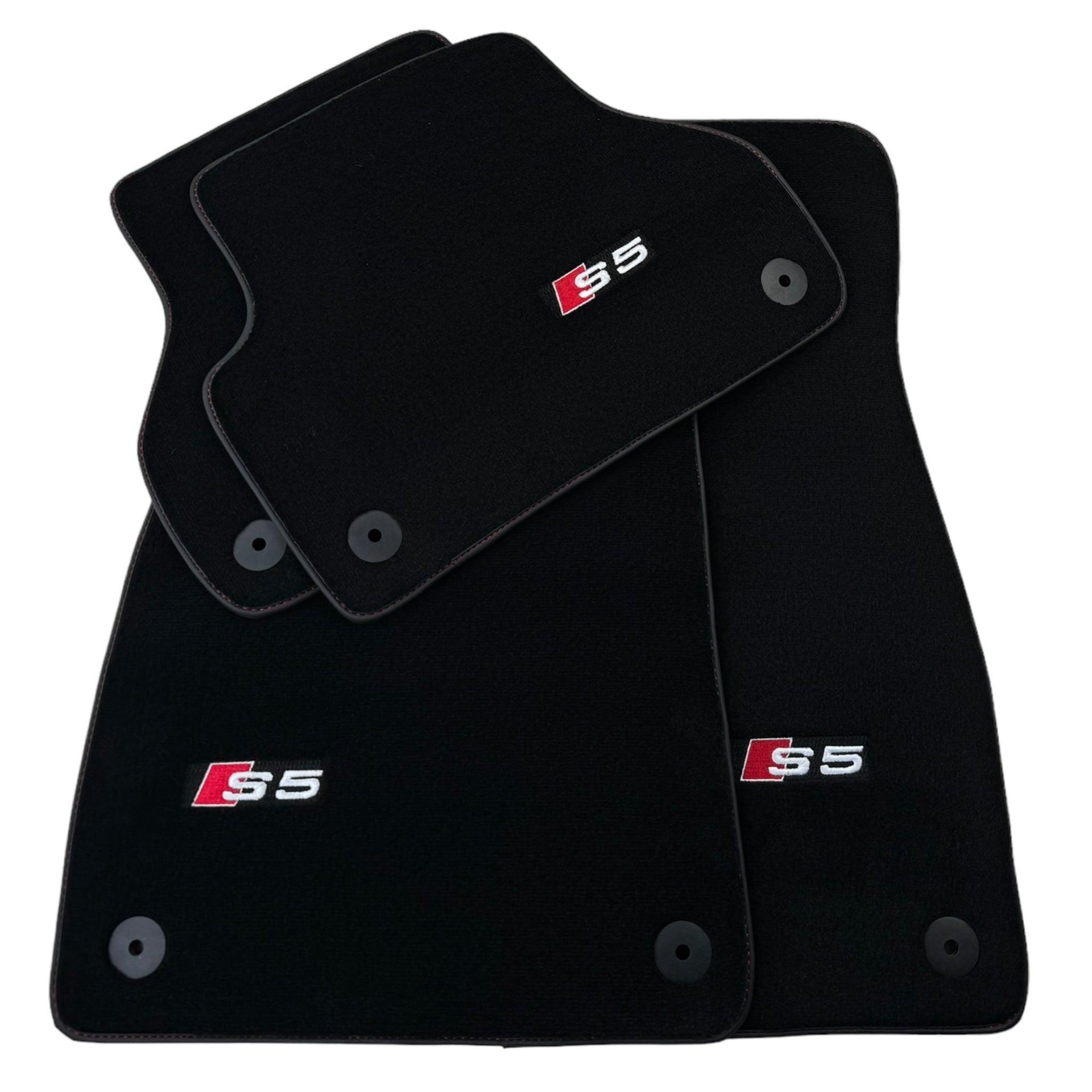 Black Floor Mats for Audi S5 2-door Convertible (2007-2024) - AutoWin