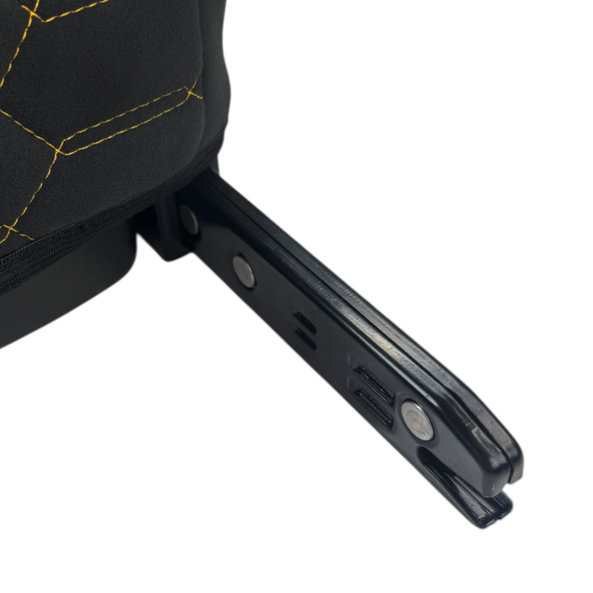 Black Alcantara Backless Car Seat for Kids with Yellow Leather | Lamborghini Urus