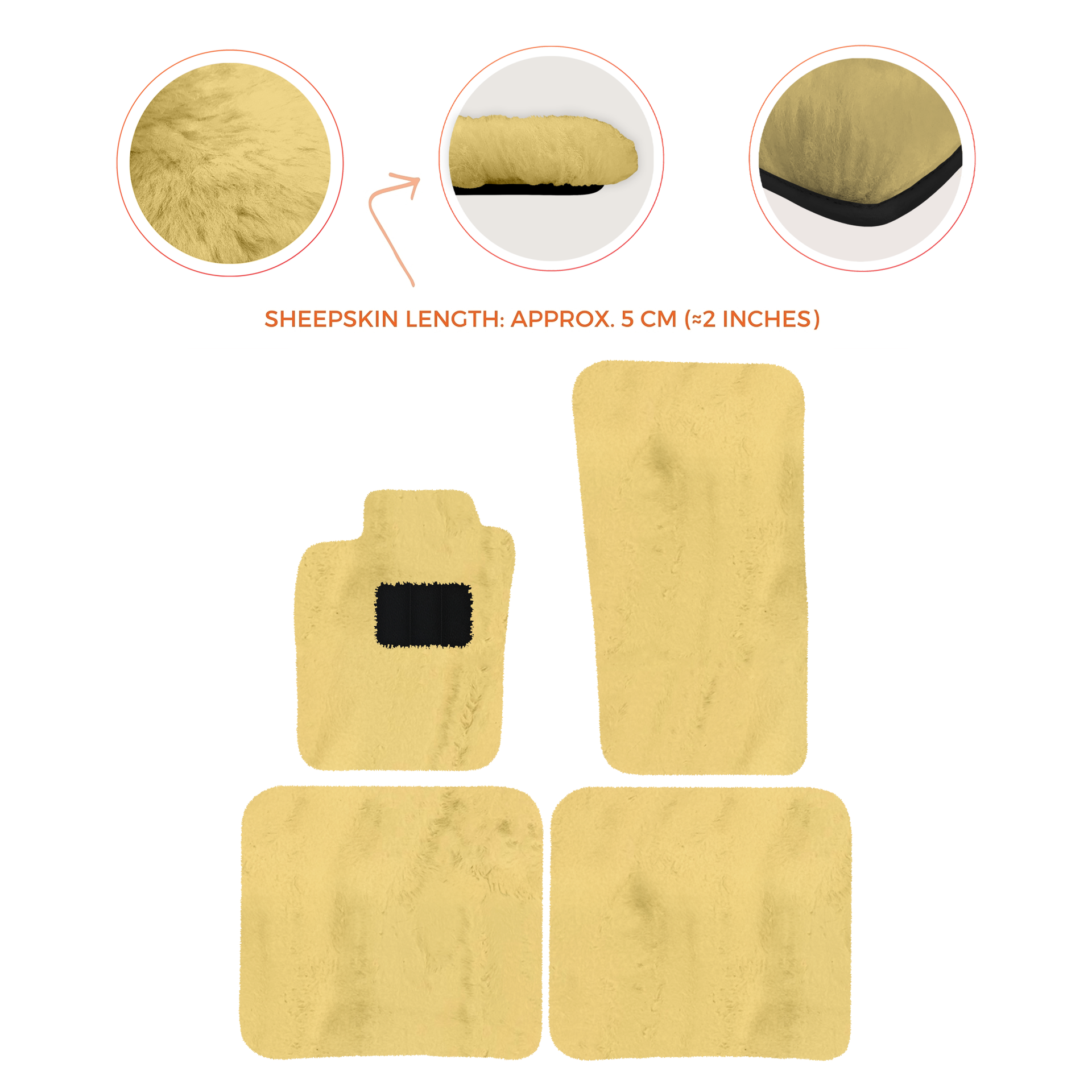 Premium Sheepskin Floor Mats for Bentley Flying Spur (2019-2023)