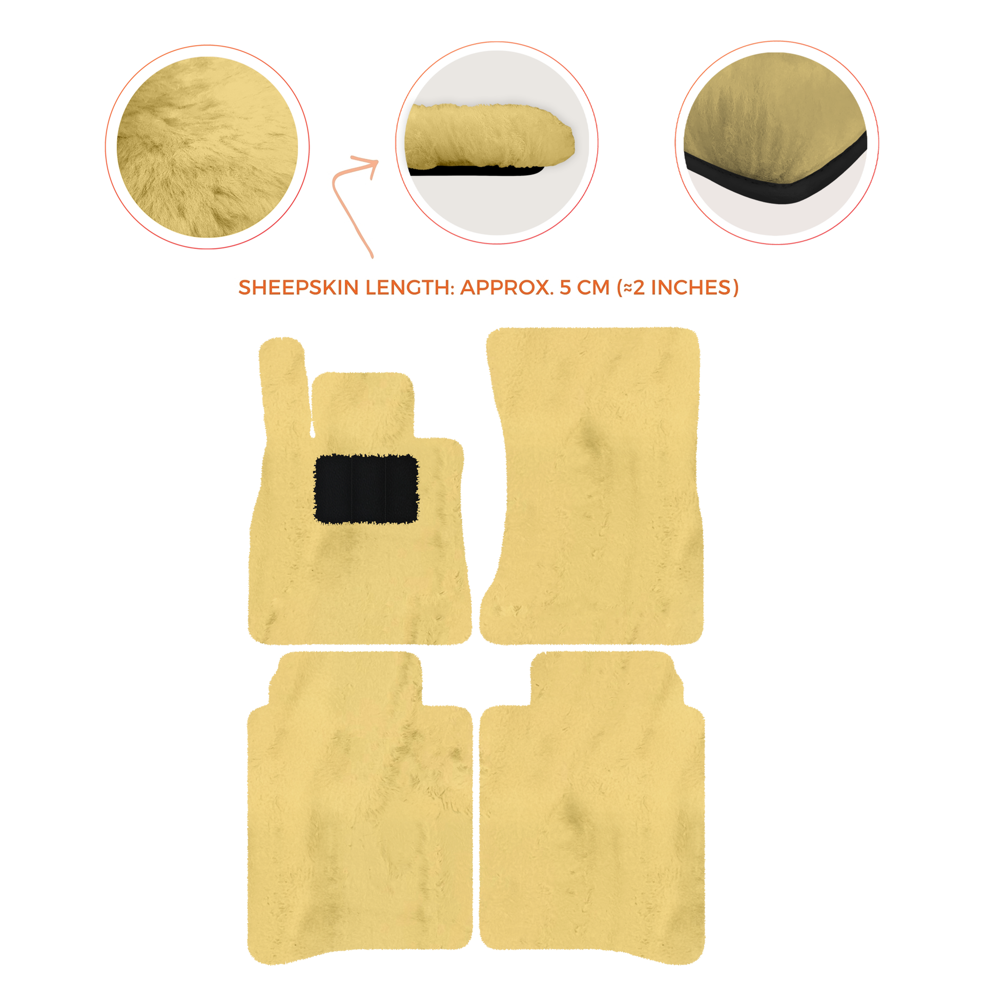 Luxury Sheepskin Floor Mats for Mercedes-Benz S-Class X222 | 2015-2021