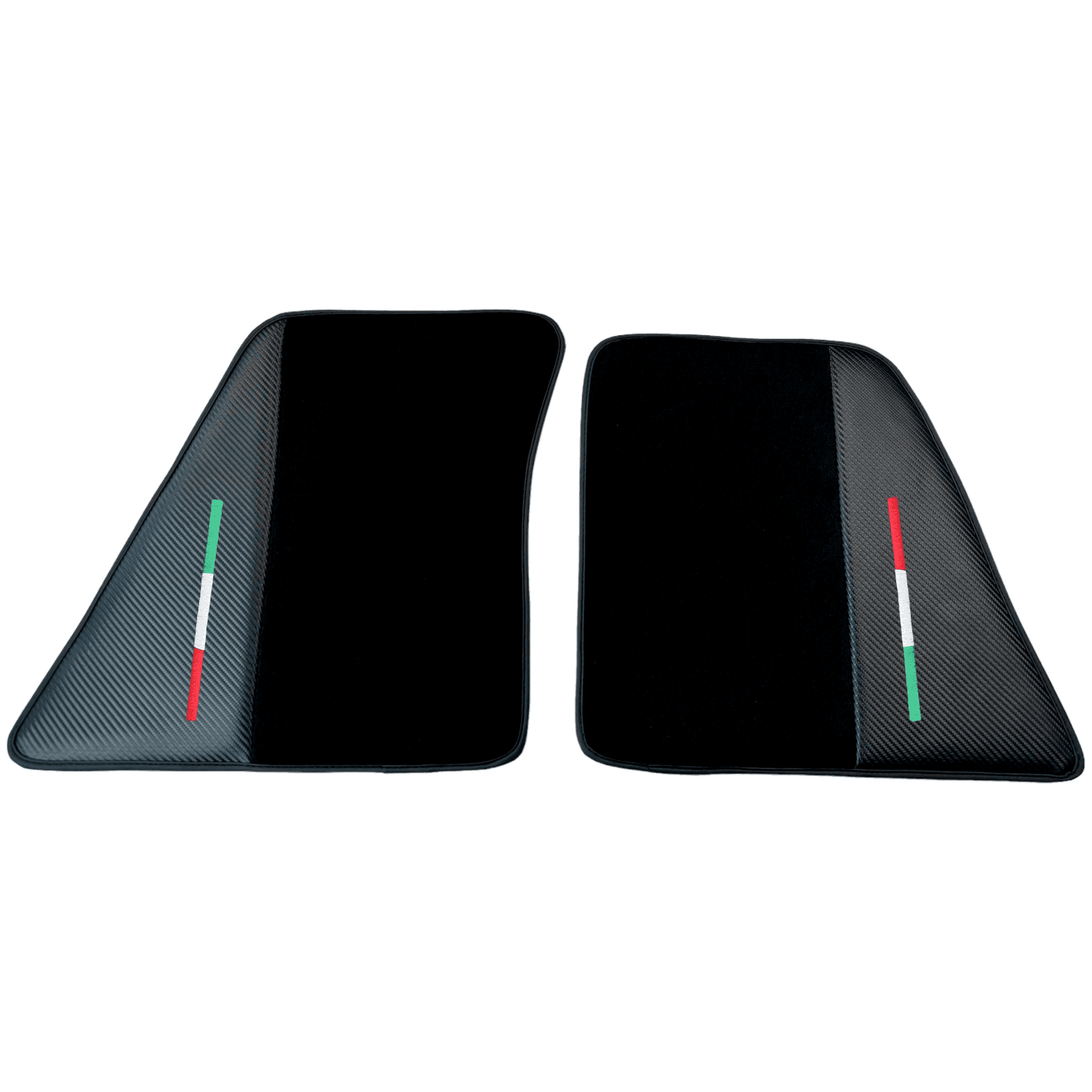Black Floor Mats for Ferrari 296 GTS (2022-2024) with Carbon Fiber - AutoWin