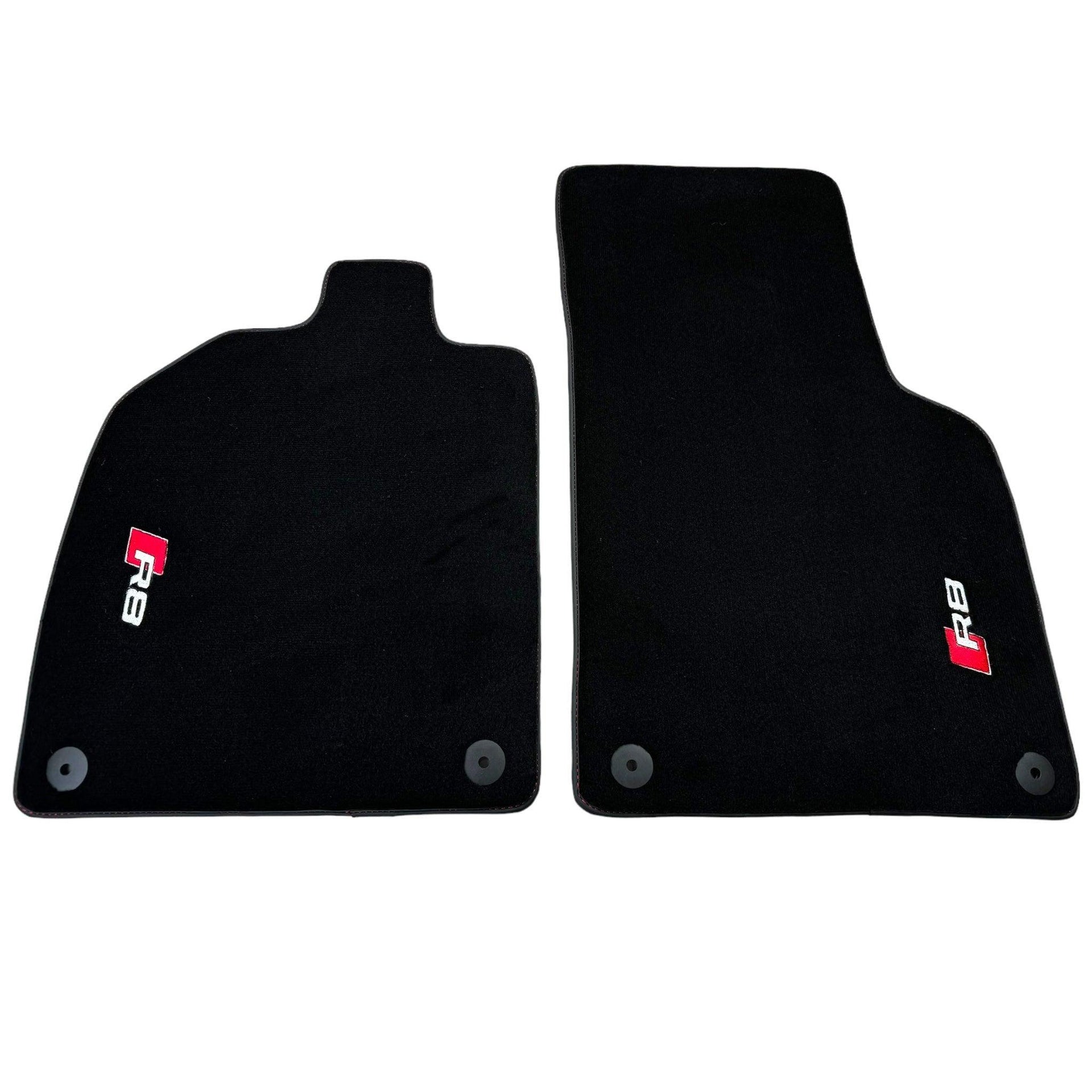 Black Floor Mats for Audi R8 (2015-2024) with Black Trim