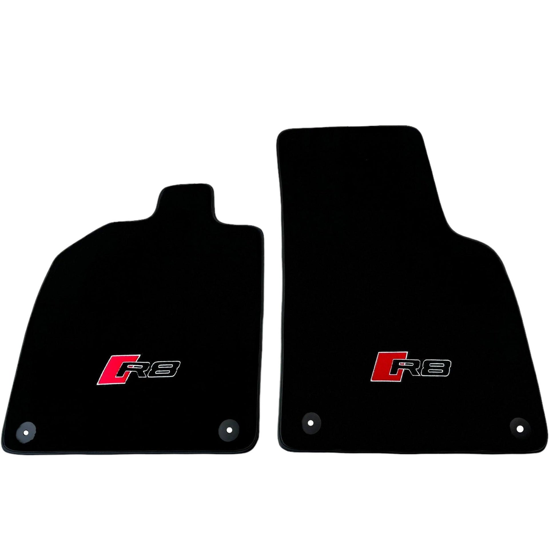 Black Floor Mats for Audi R8 (2015-2024) with Black Trim - AutoWin