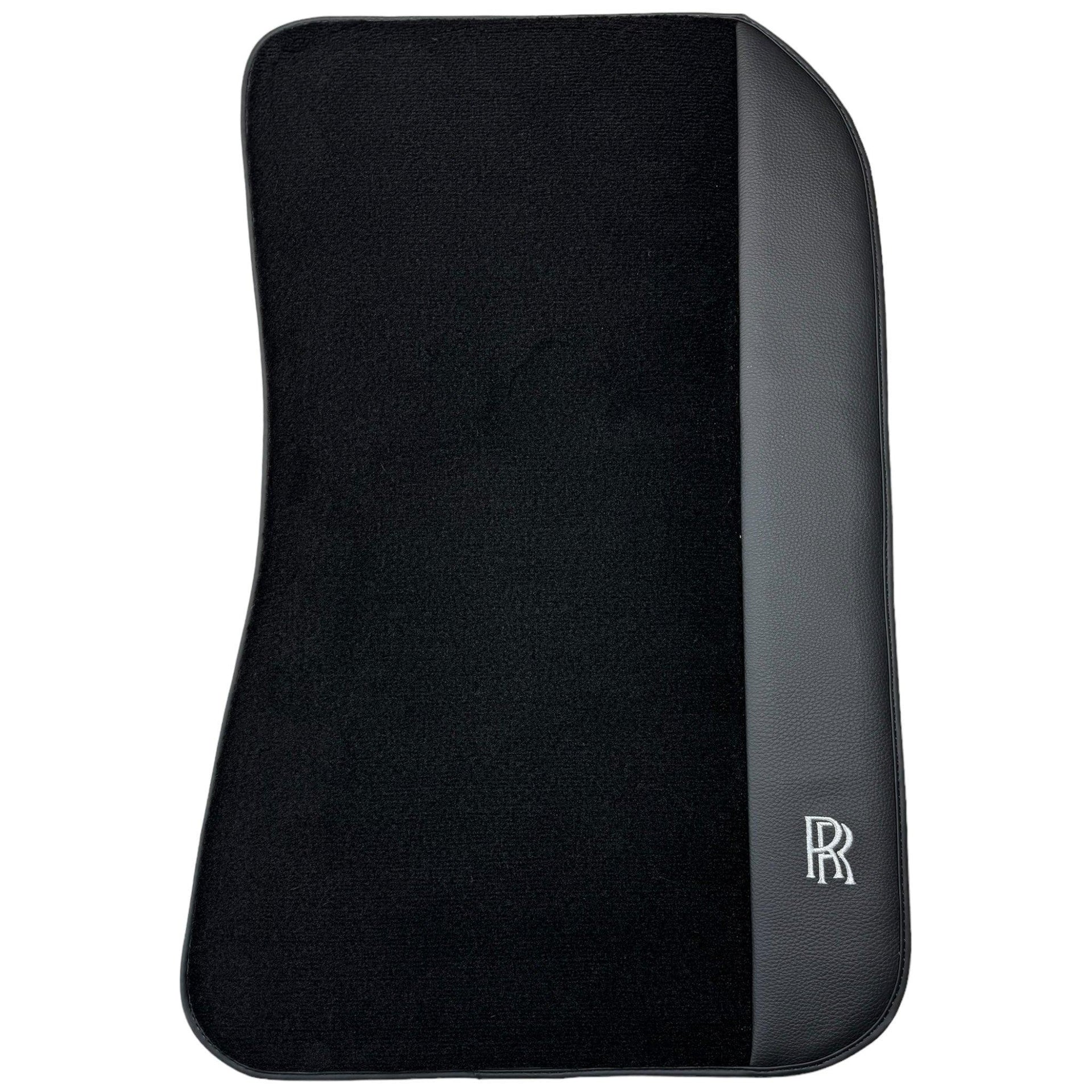 Black Floor Mats for Rolls Royce Shadow (1965-1977) with Black Leather - AutoWin