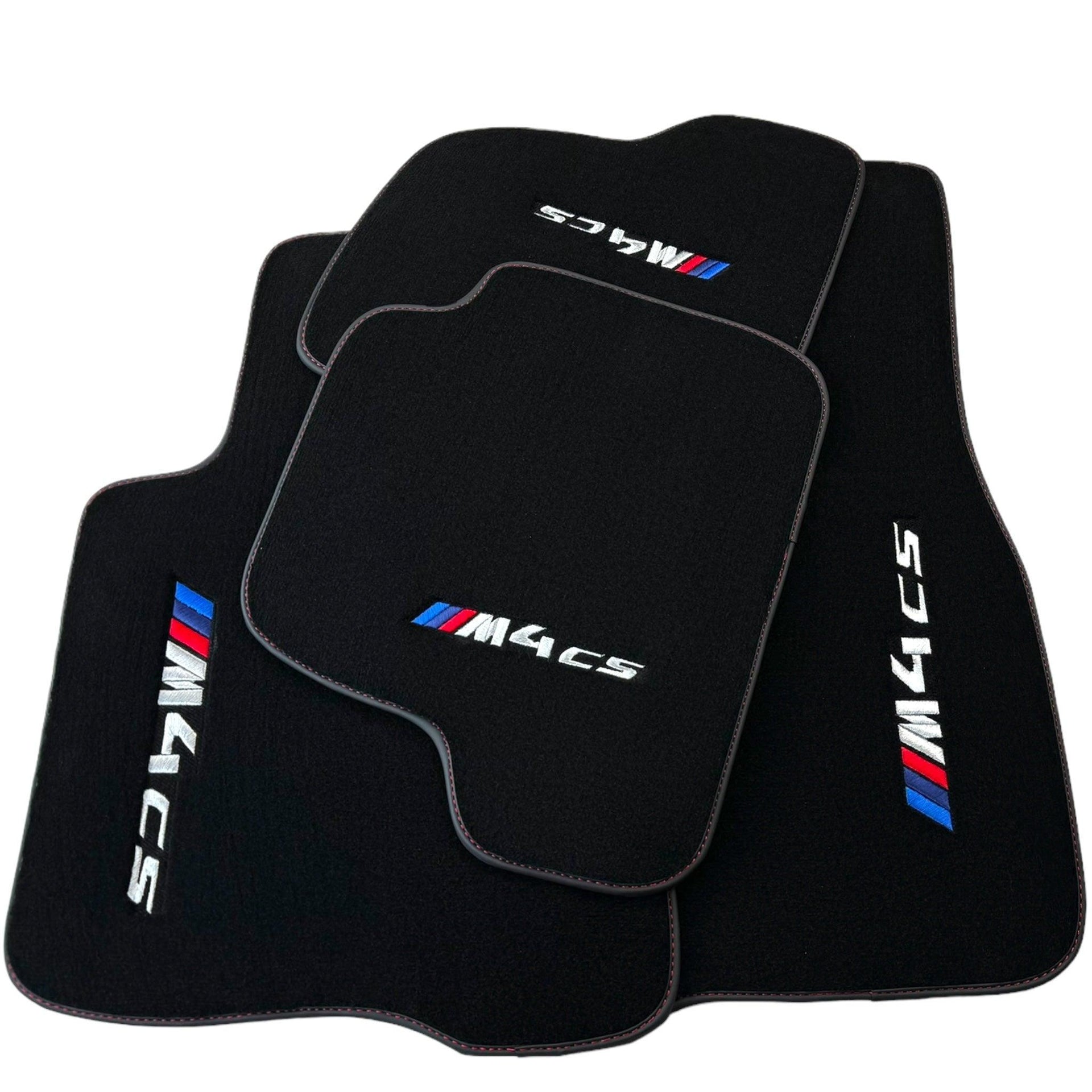 Black Floor Mats for BMW M4 CS G82 Coupe (2021-2025) - AutoWin