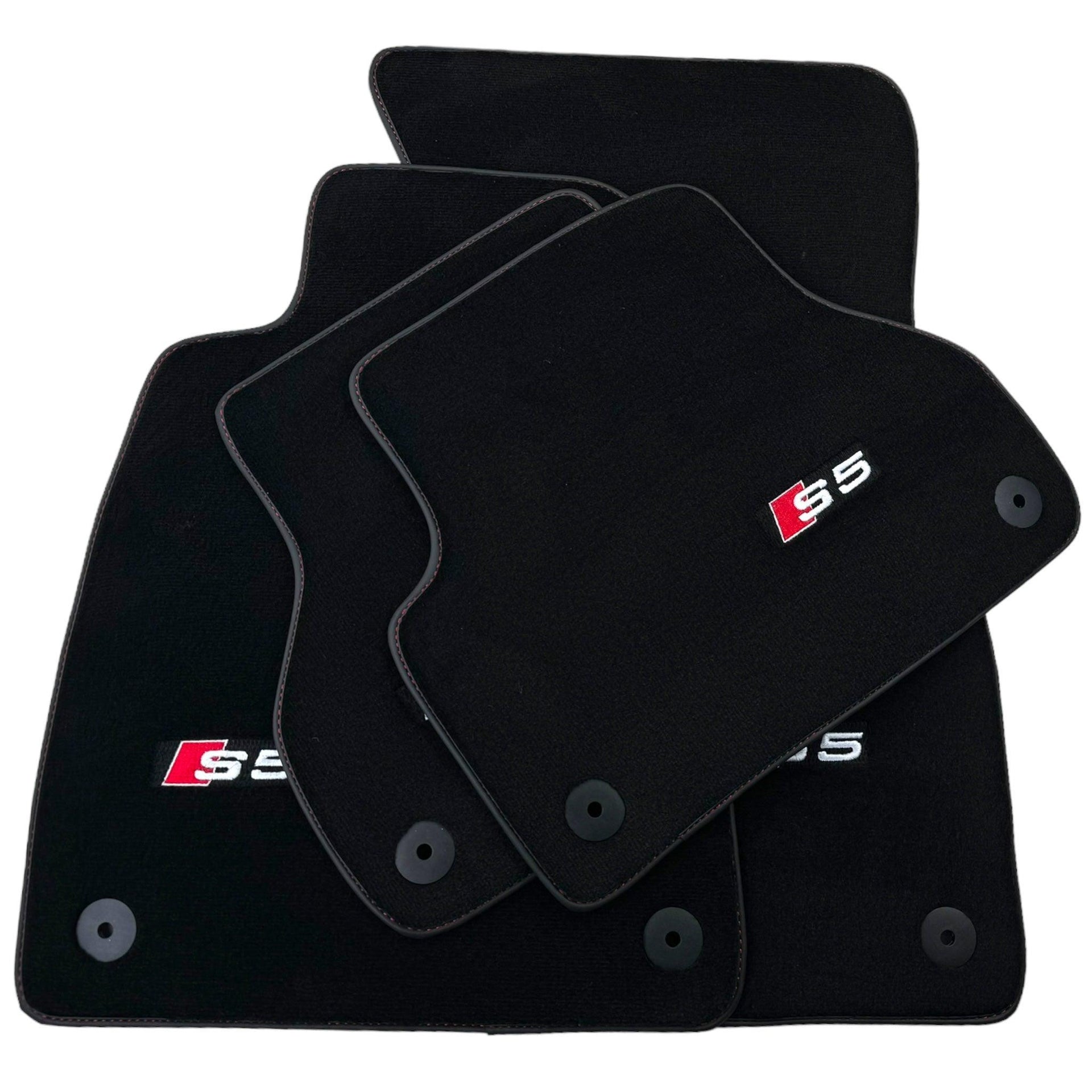 Black Floor Mats for Audi S5 2-door Convertible (2007-2024) - AutoWin