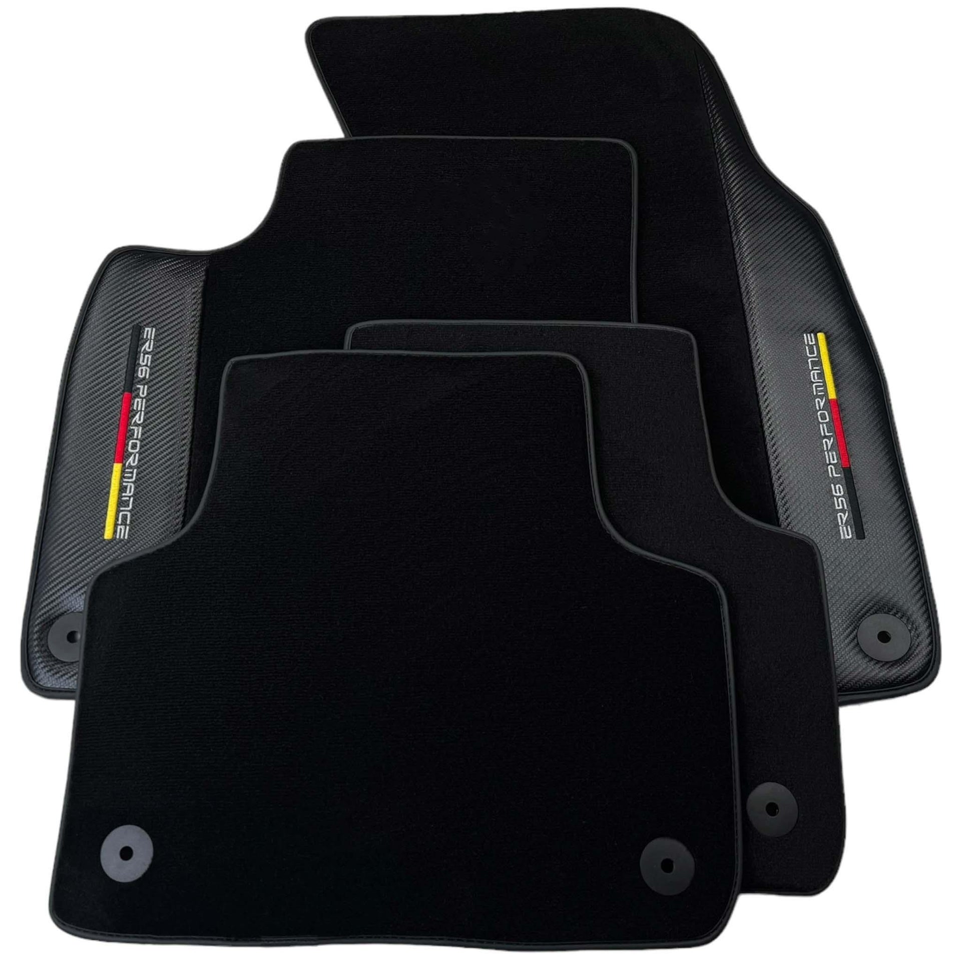 Black Floor Mats for Porsche Classic 911 (1963-1989) with Carbon | ER56 Performance - AutoWin