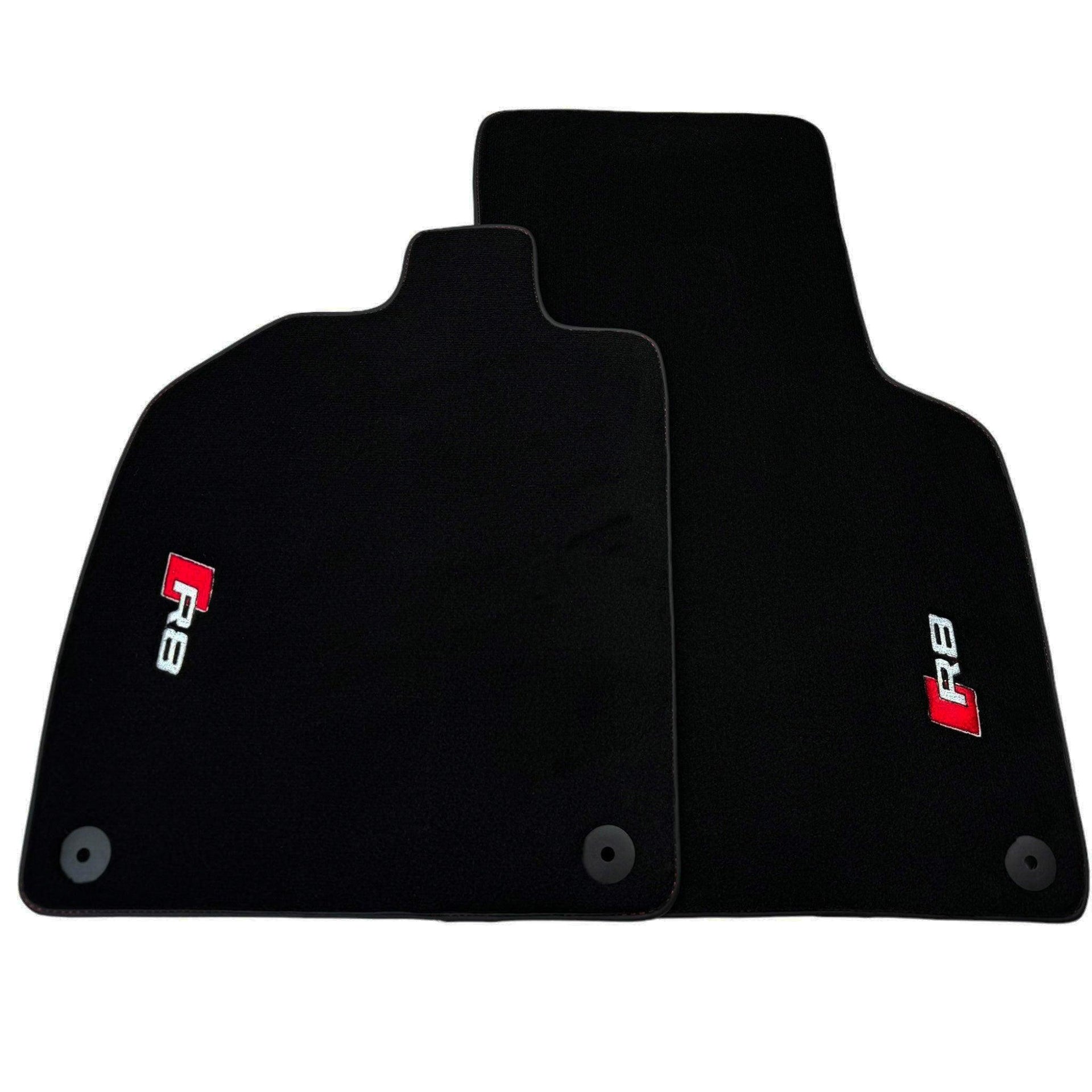 Black Floor Mats for Audi R8 (2015-2024) with Black Trim