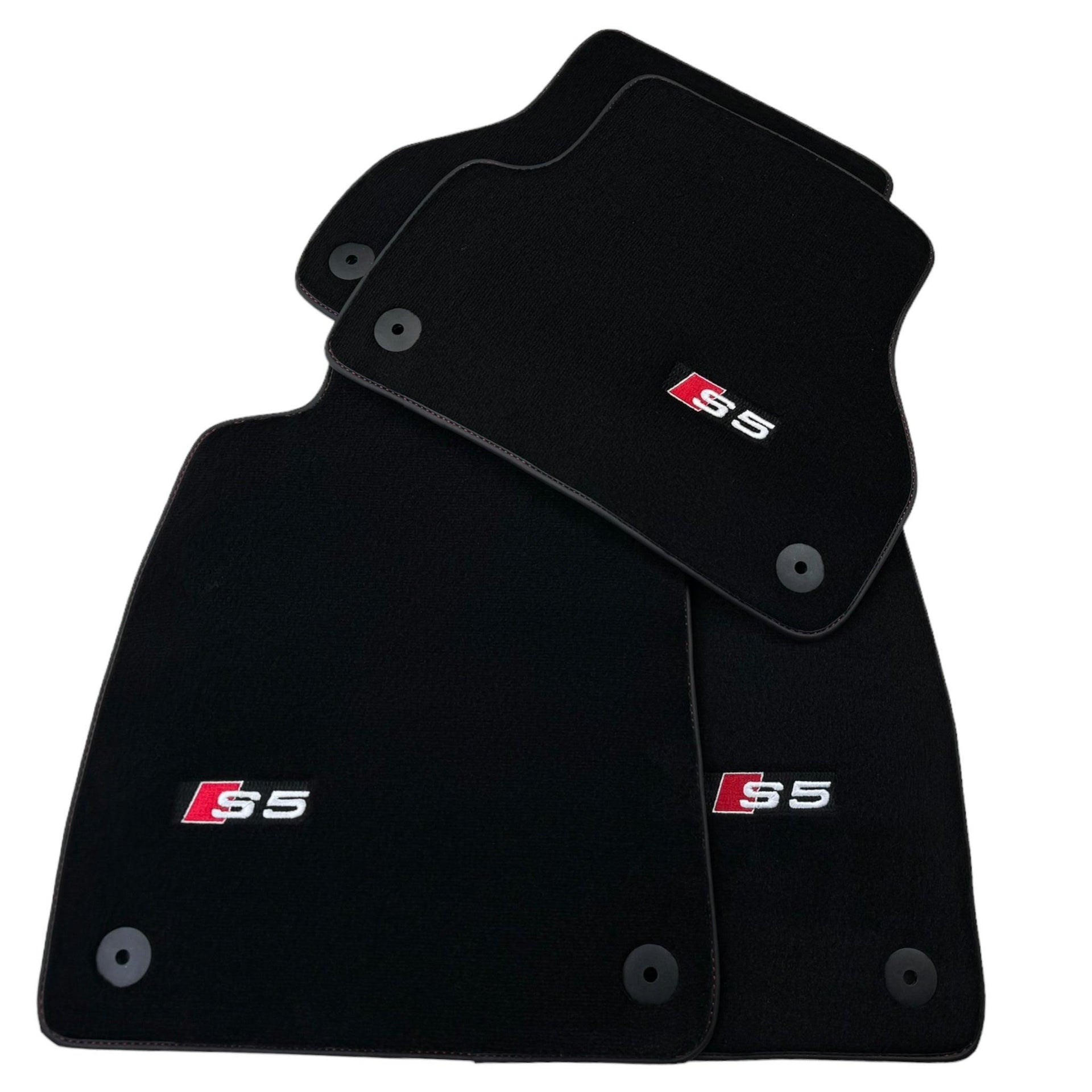 Black Floor Mats for Audi S5 2-door Convertible (2007-2024) - AutoWin