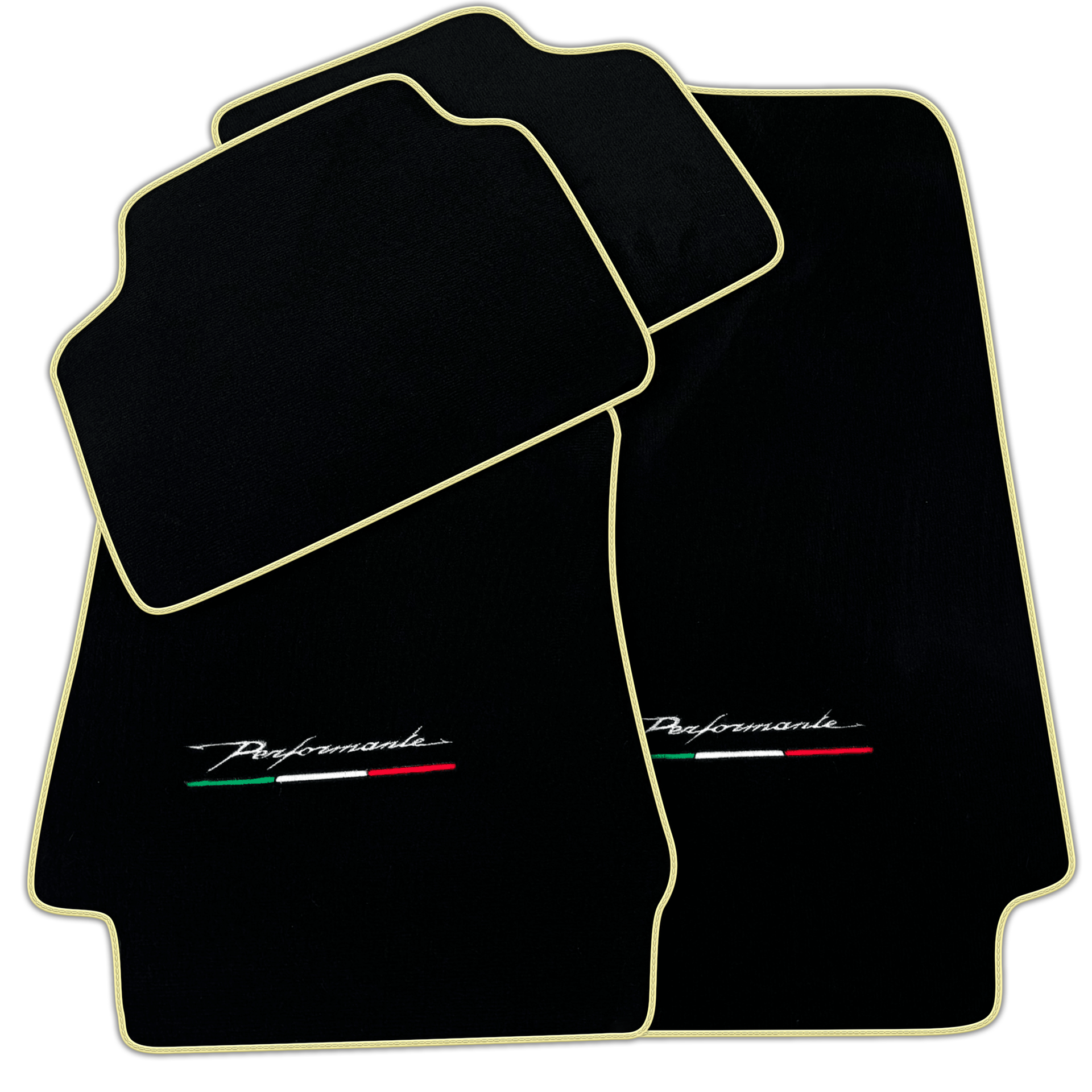 Black Floor Mats for Alfa Romeo Giulia (2016-2024) All Wheel Drive Performante