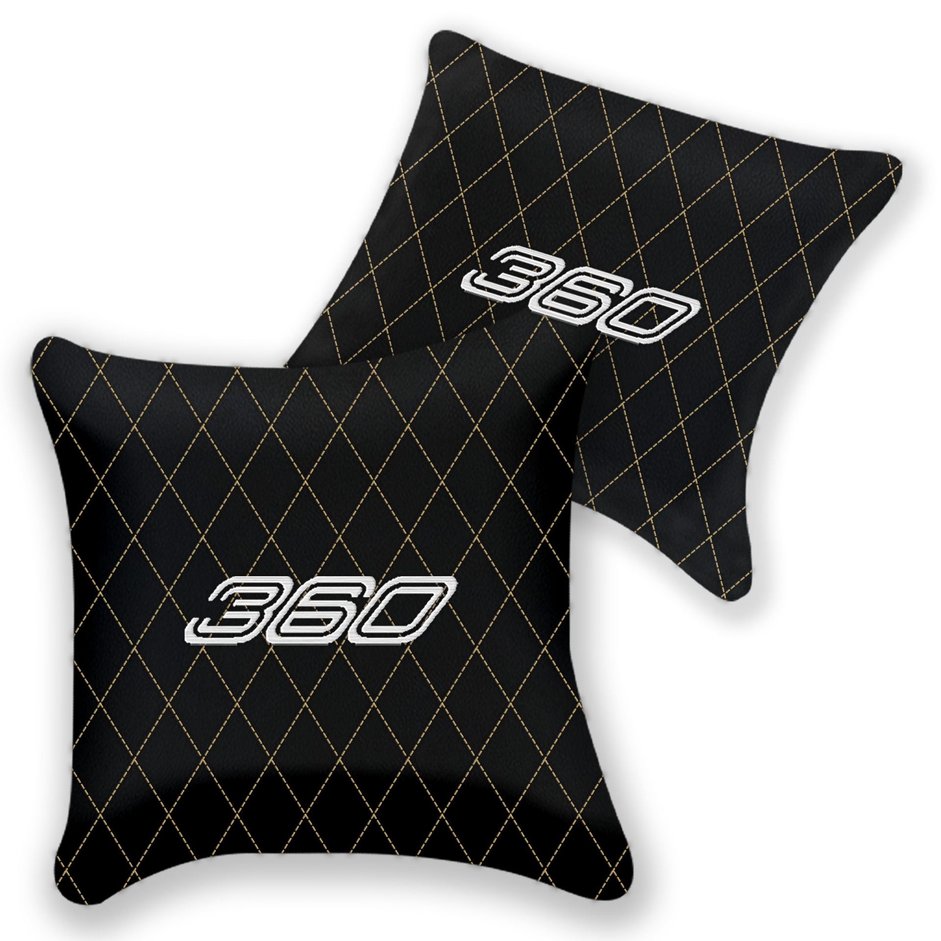 Customizable Black Leather Pillows for Ferrari F430 (2004-2009)