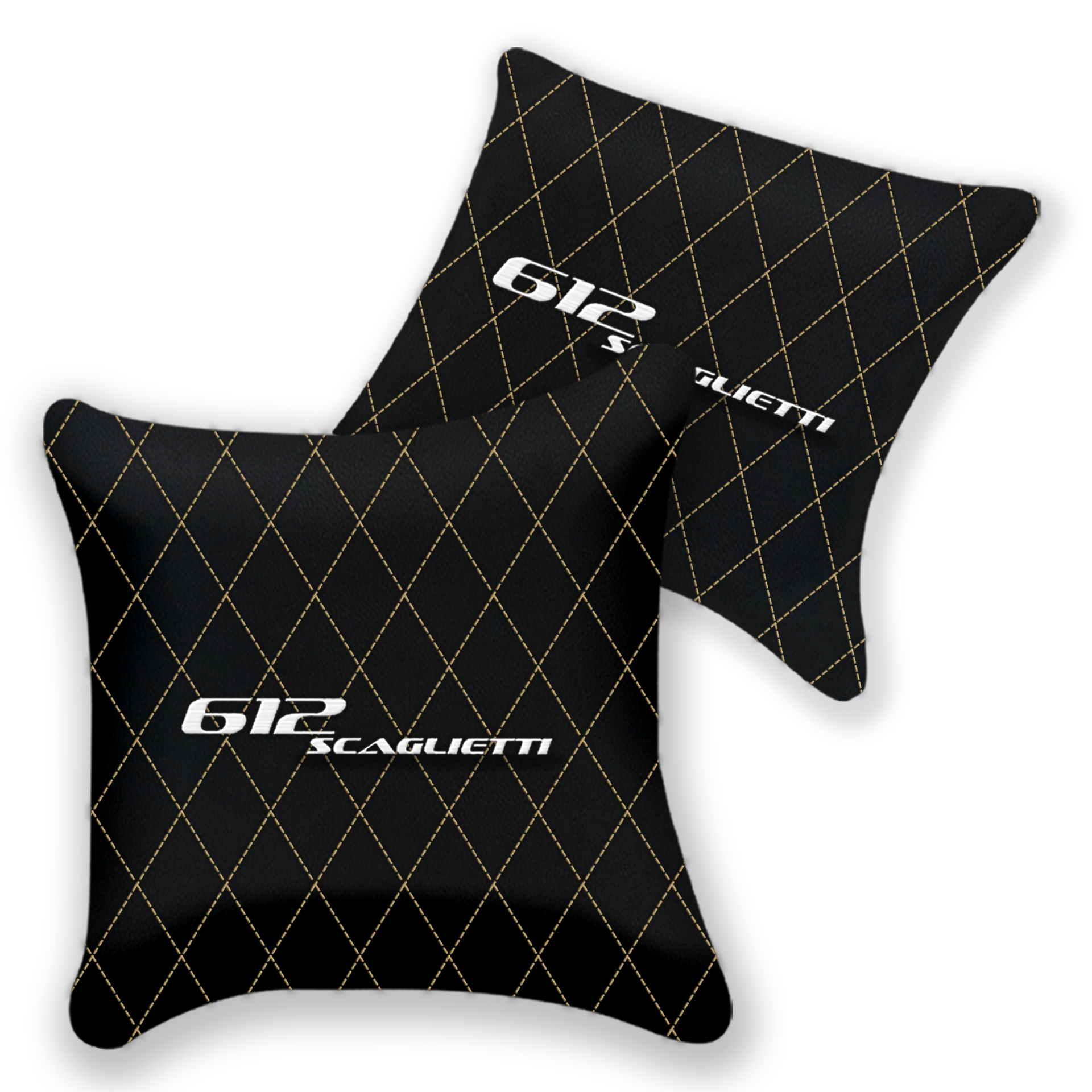 Customizable Black Leather Pillows for Ferrari 599 Coupe 2006-2012
