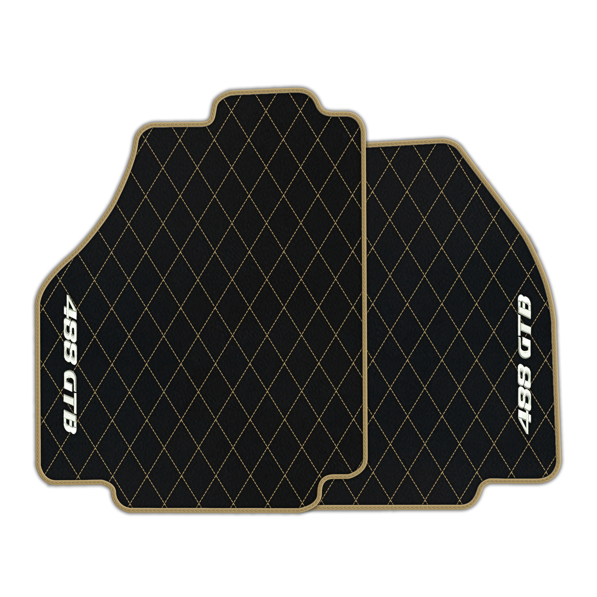 Premium Black Leather Floor Mats for Ferrari 458 Italia (2009-2015)