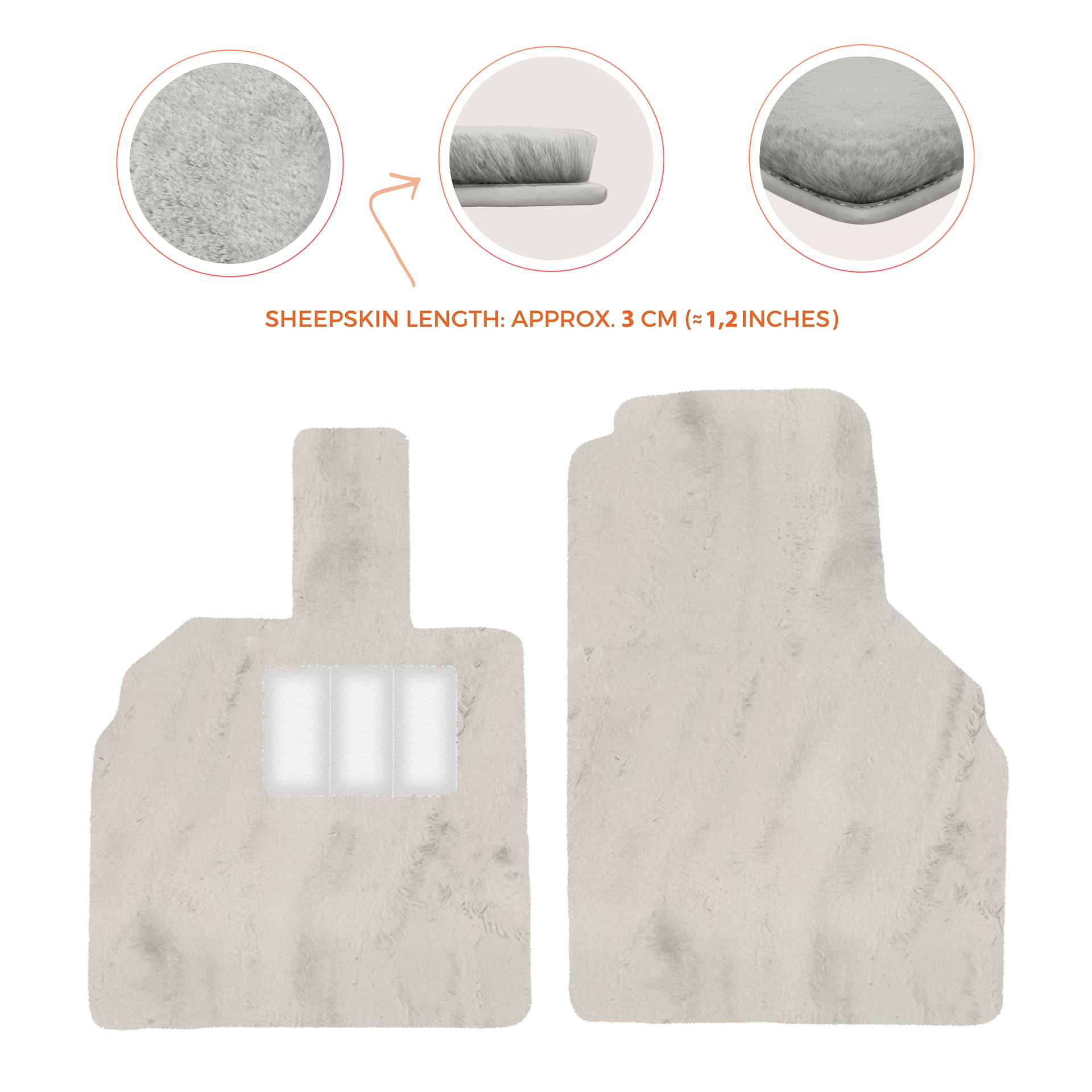 Luxury Sheepskin Floor Mats for Lamborghini Urus (2018-2026)