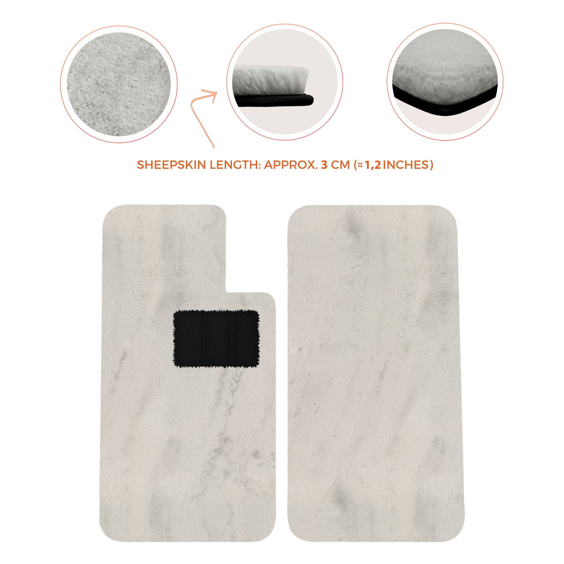 Premium Sheepskin Floor Mats for Aston Martin V8 Virage (1989-1995) Coupe