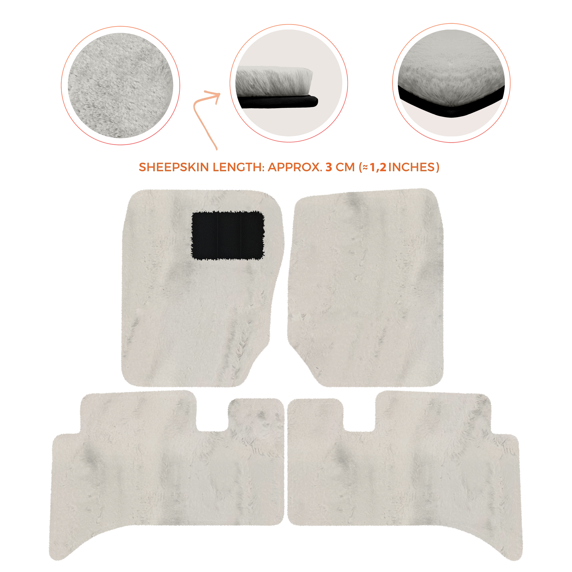 Premium Sheepskin Floor Mats for Range Rover Sport L460 (2022-2024)