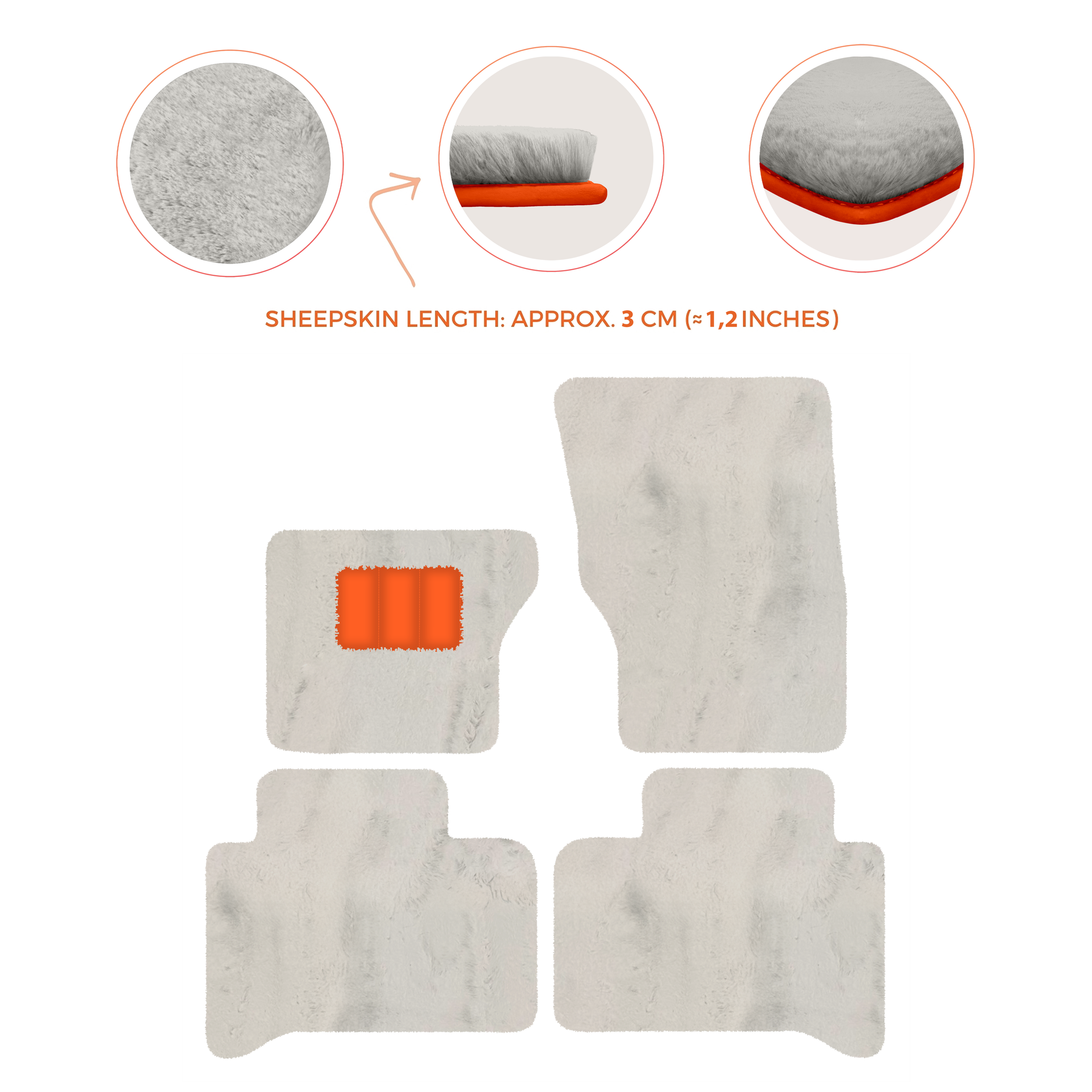 Luxury Sheepskin Floor Mats for Range Rover Velar (2017-2024)