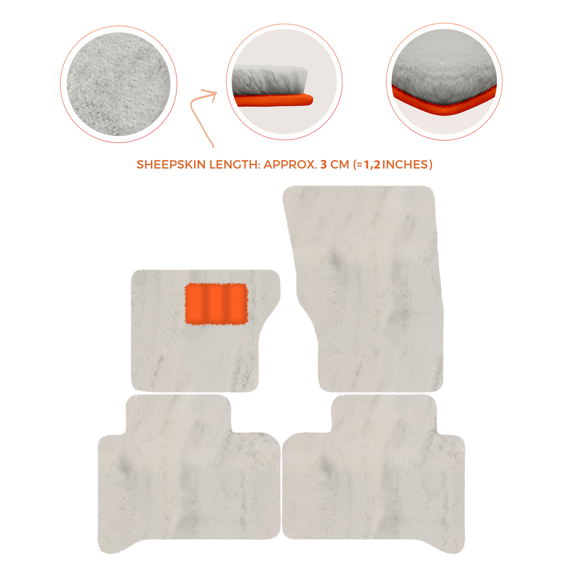 Luxurious Premium Sheepskin Floor Mats for Range Rover (2012-2022)