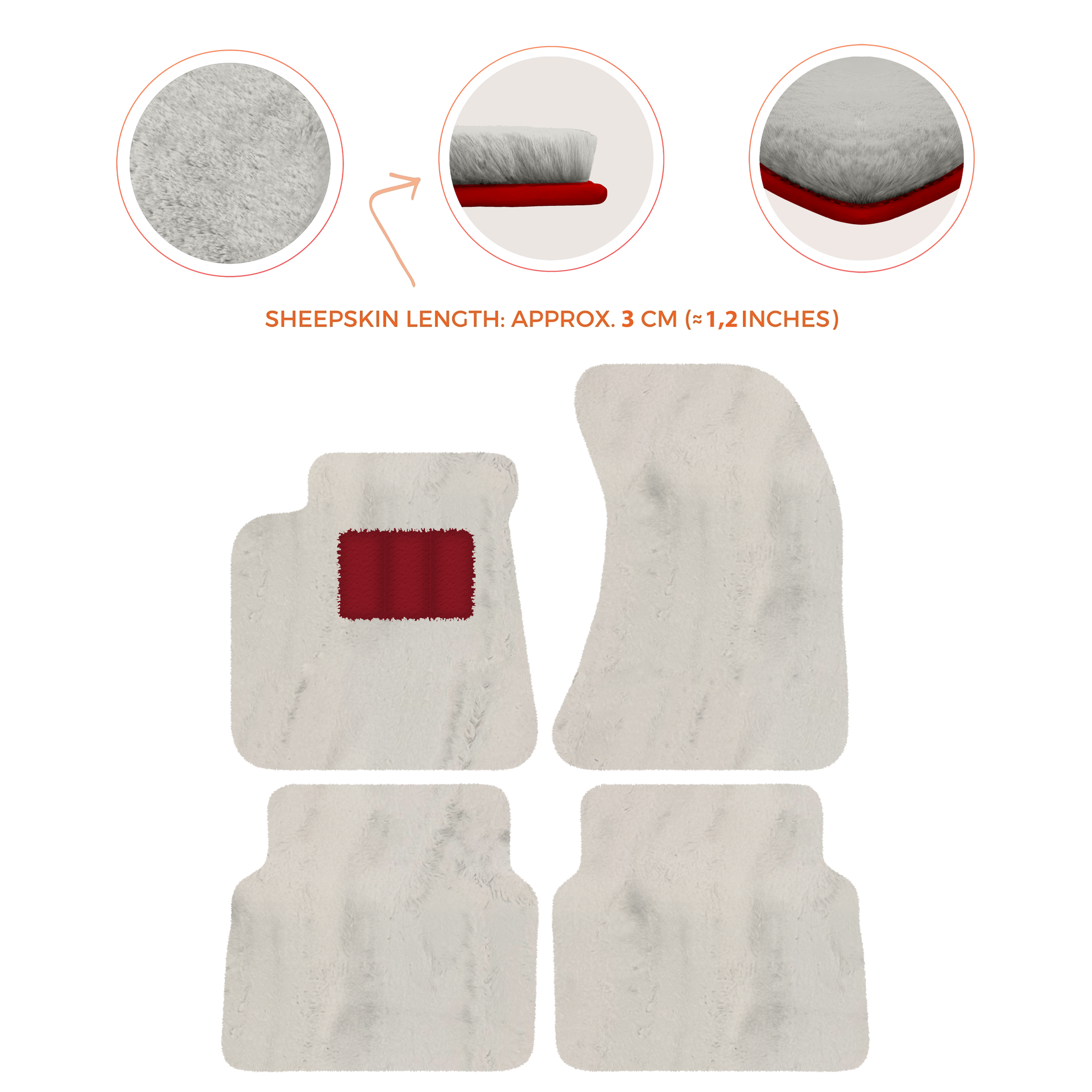 Luxury Sheepskin Floor Mats for Rolls-Royce Wraith (2013-2023)