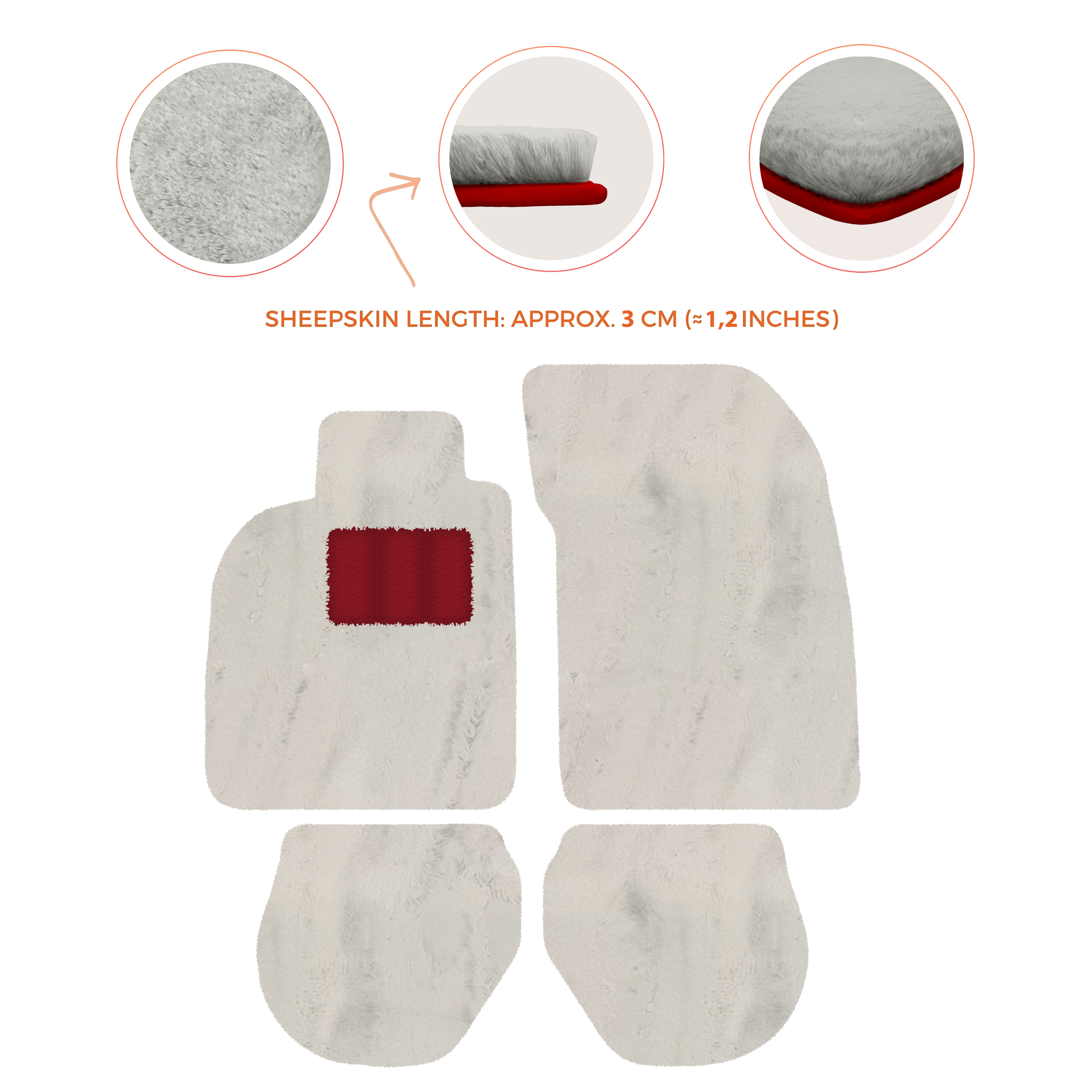 Customizable Leather Floor Mats with Hex Pattern for Porsche 911 - 993 (1994-1998) - AutoWin