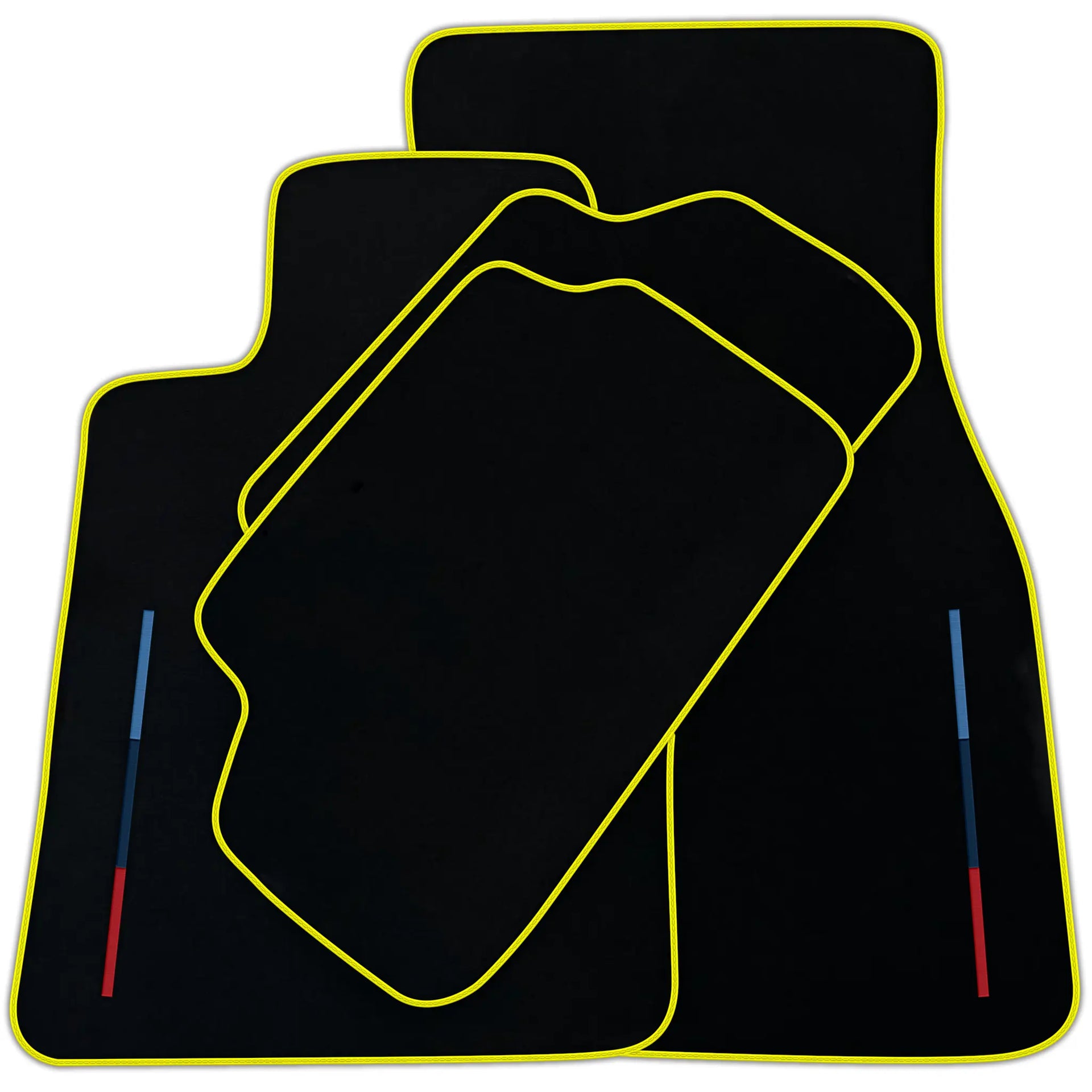 Black Floor Mats For BMW 4 Series F36 Gran Coupe With Color Stripes Tailored Set Perfect Fit | Various Trim Colors