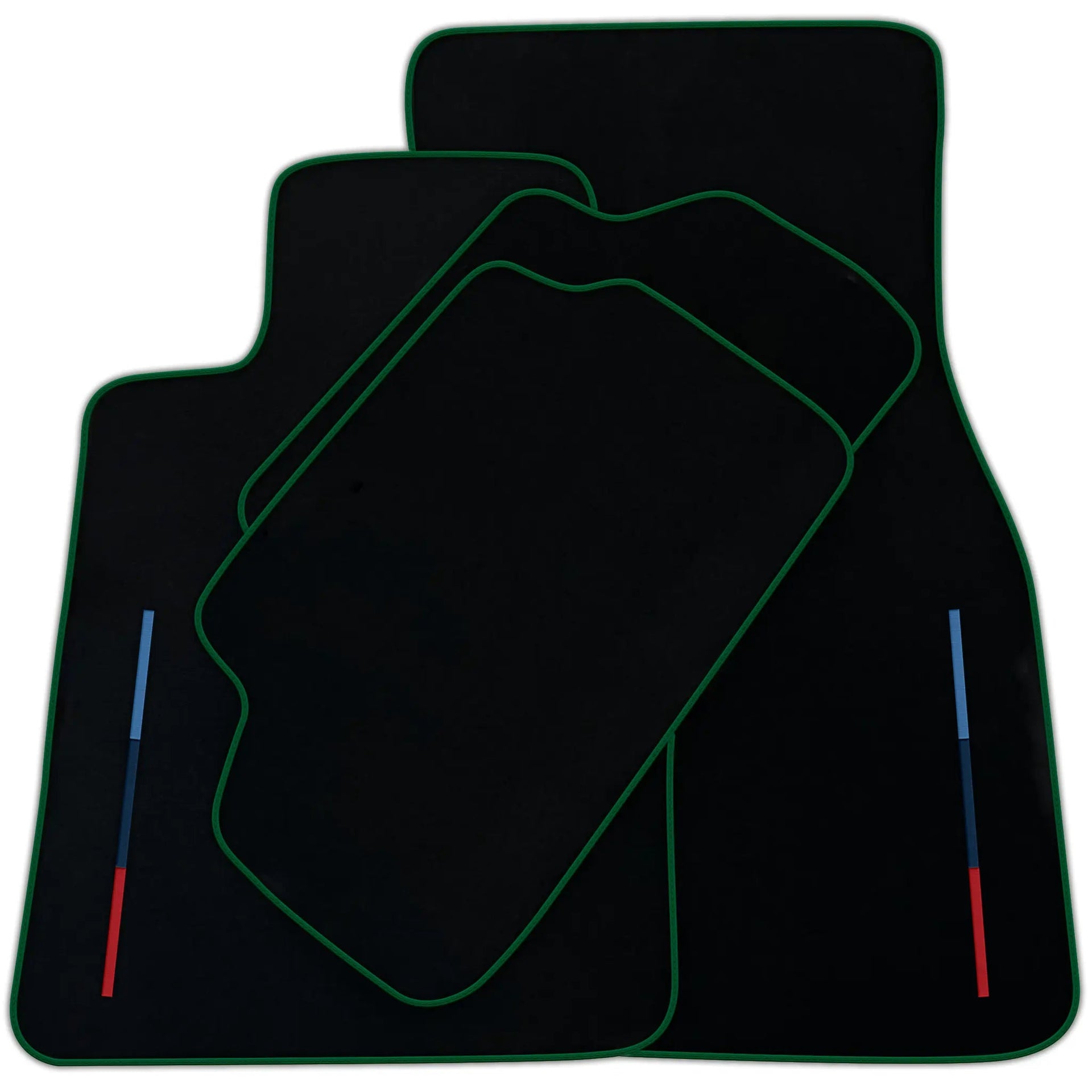Black Floor Mats For BMW M5 G90 (2023-2026) Sedan With 3 Color Stripes Tailored Set Perfect Fit | Various Trim Colors