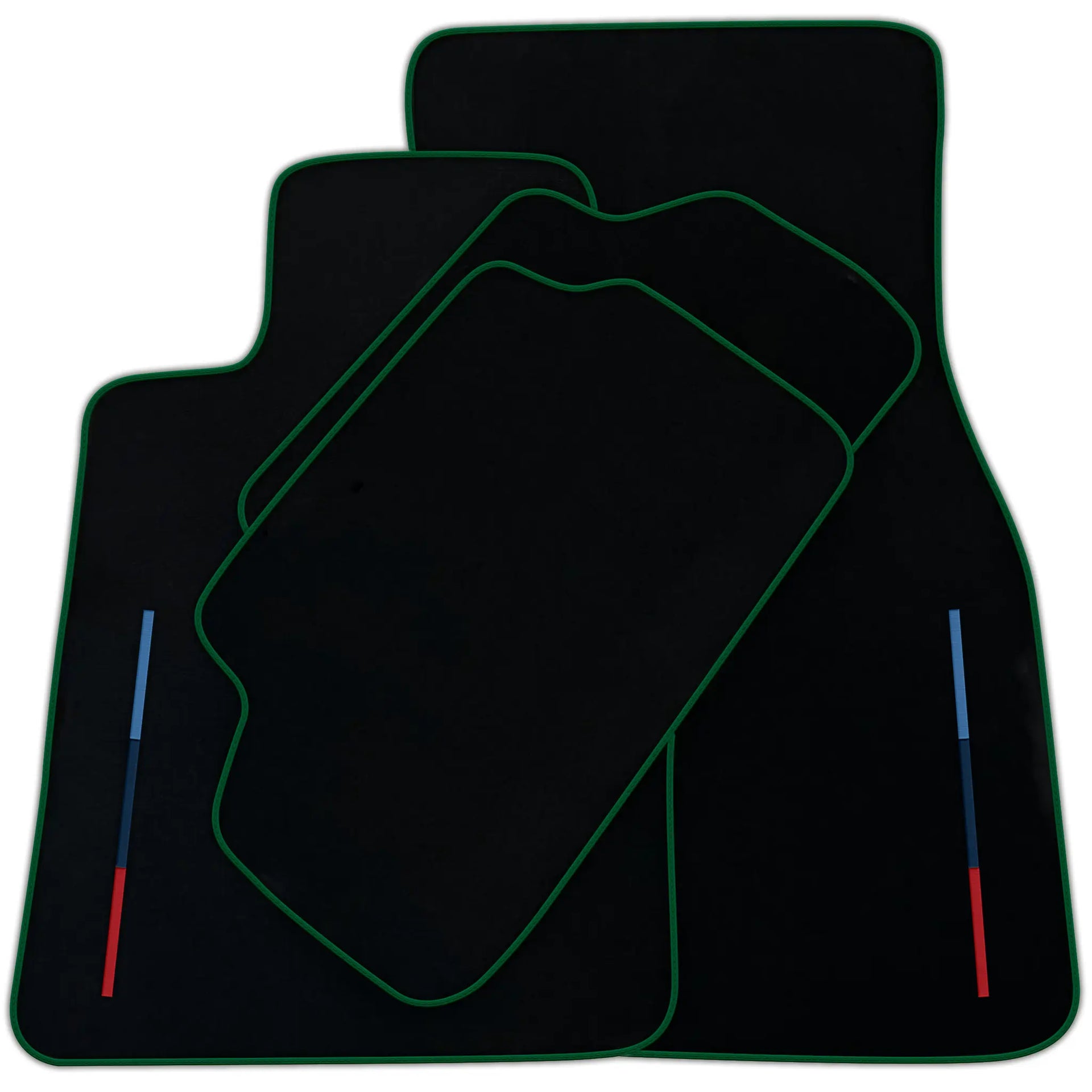 Black Floor Mats For BMW M2 Series F87 With Color Stripes Tailored Set Perfect Fit | Various Trim Colors