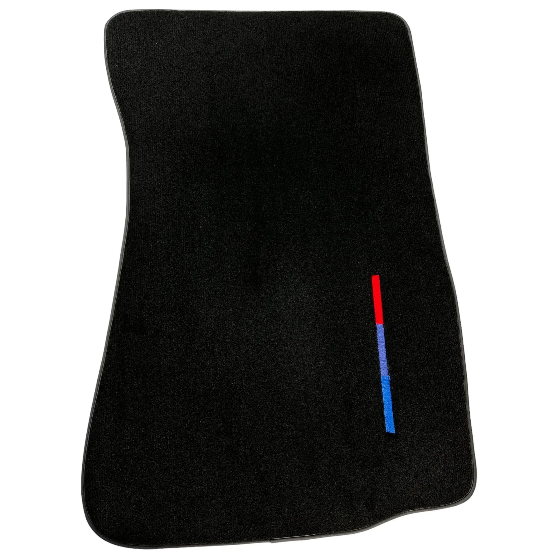 Black Floor Mats For BMW Z4 Series E89 With Color Stripes Tailored Set Perfect Fit - AutoWin