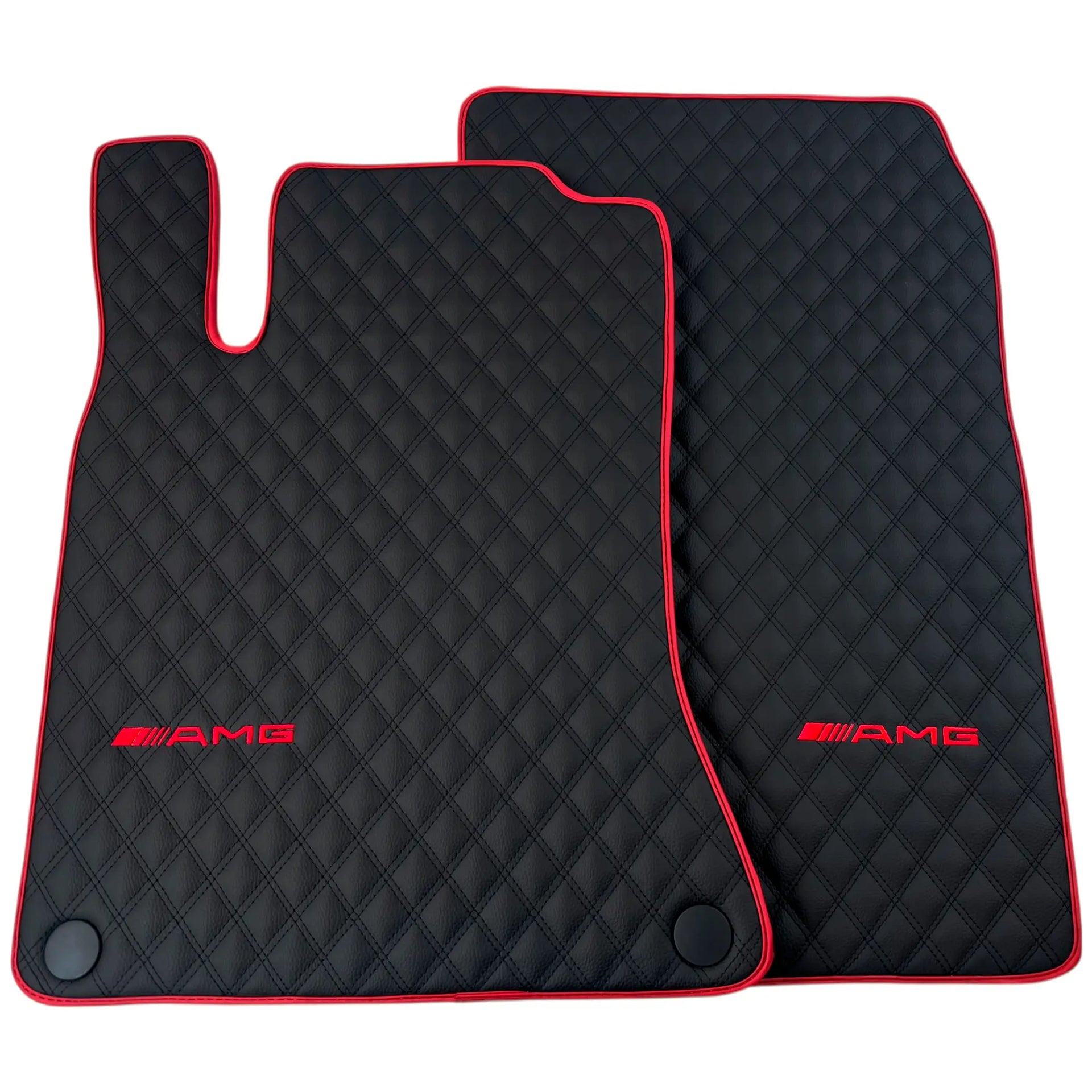 Premium Black Leather Floor Mats for Mercedes CLA C117 (2013-2019)