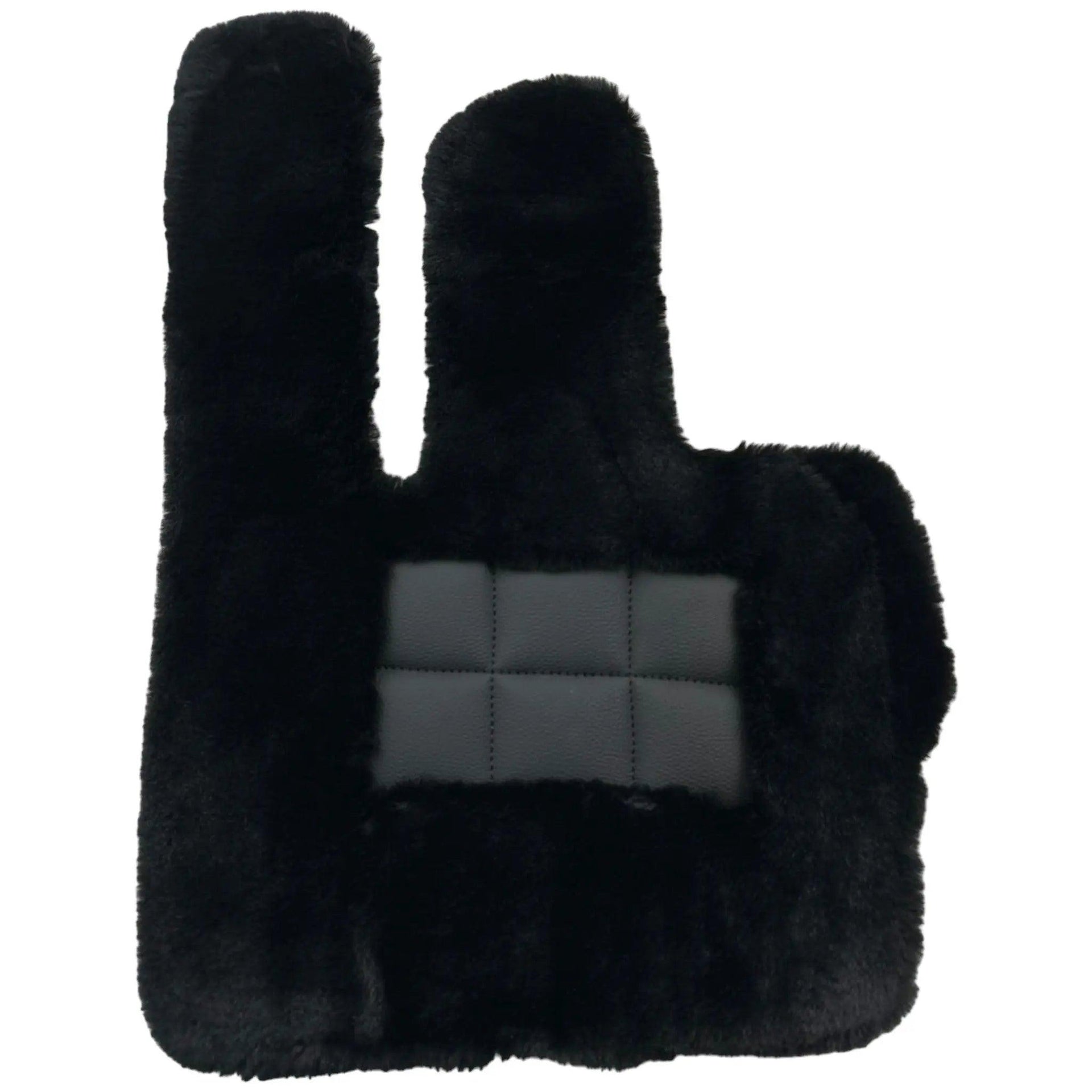 Black Sheepskin Floor Mats For Mercedes Benz A-Class W177 Hatchback AMG (2018-2023) | ER56 Design - AutoWin