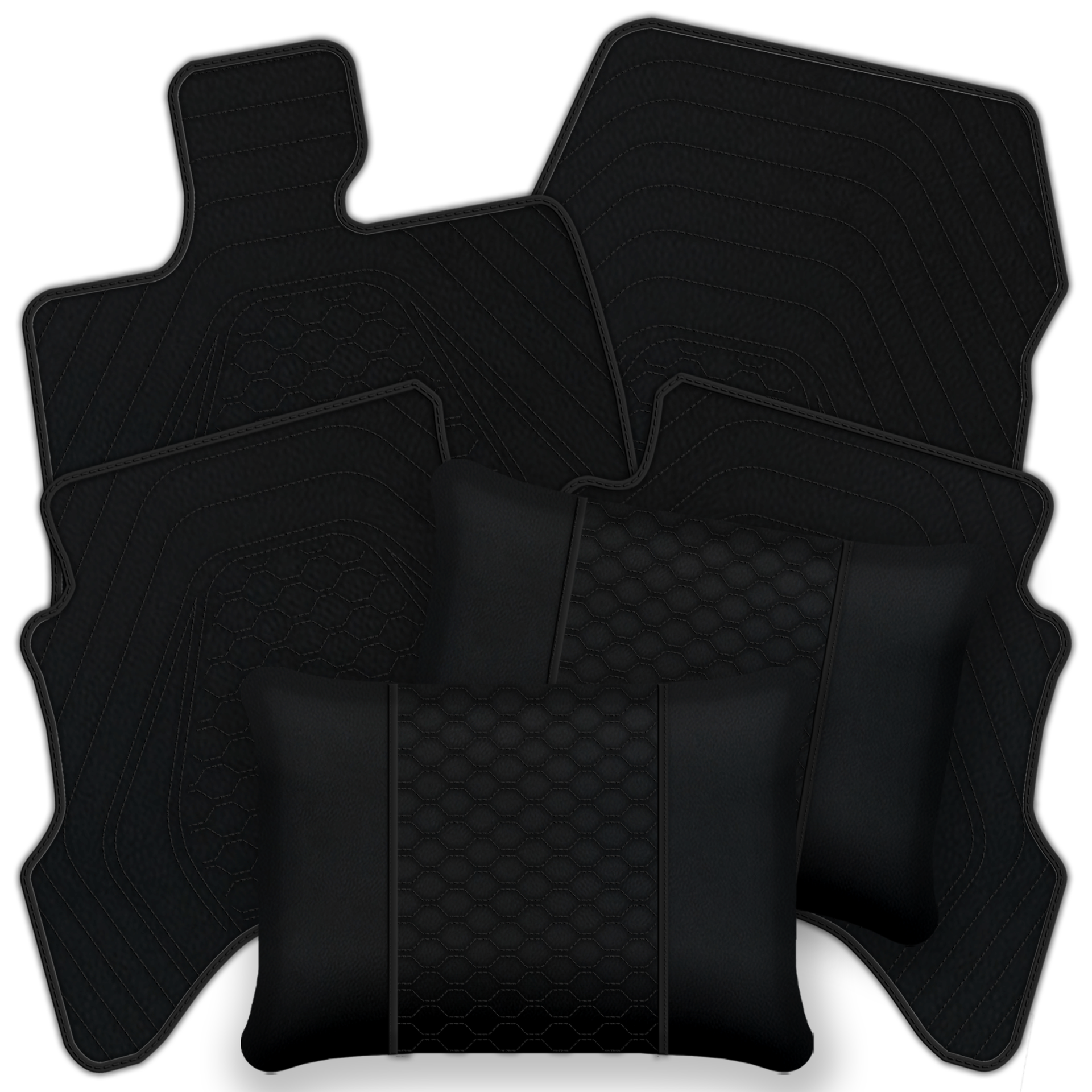 Premium Black Leather Floor Mats for Ferrari Mondial (1983-1993)