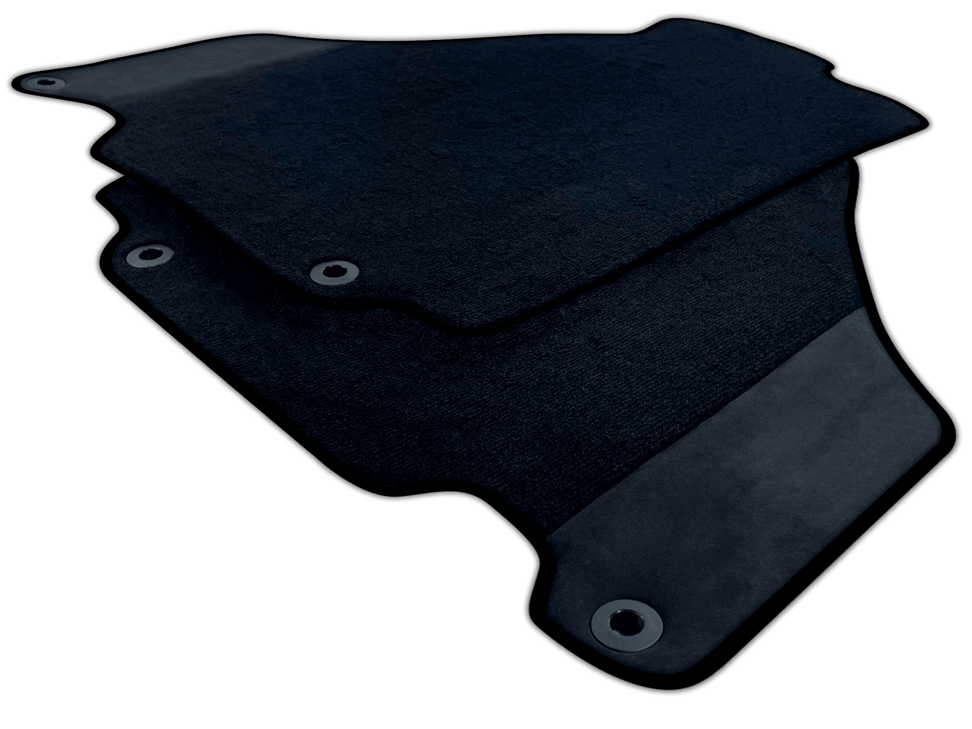 Black Floor Mats for Ferrari 360 (1999-2005) with Alcantara Leather | Various Trim Colors