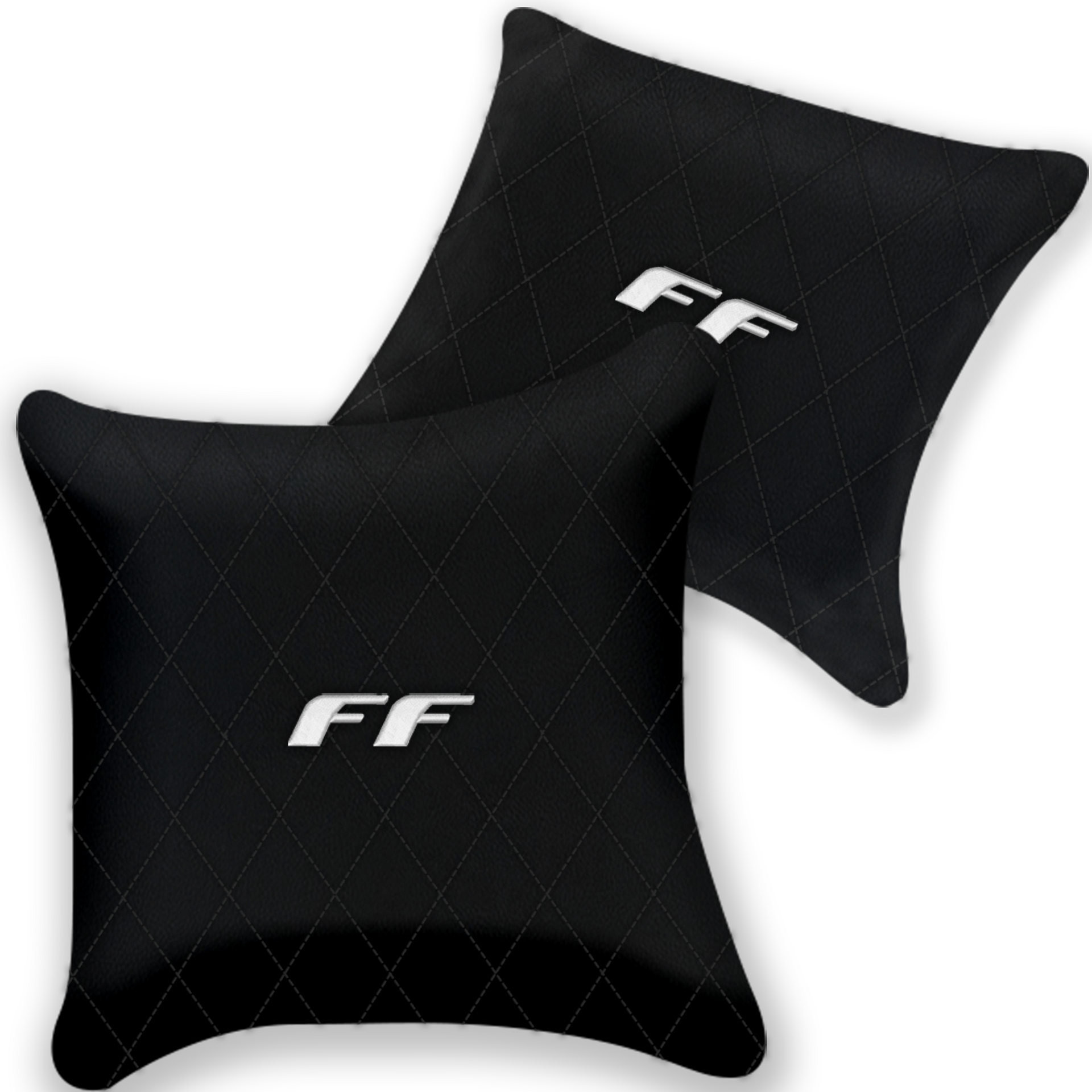 Custom Black Leather Pillows for Ferrari GTC4 Lusso - Set of 2