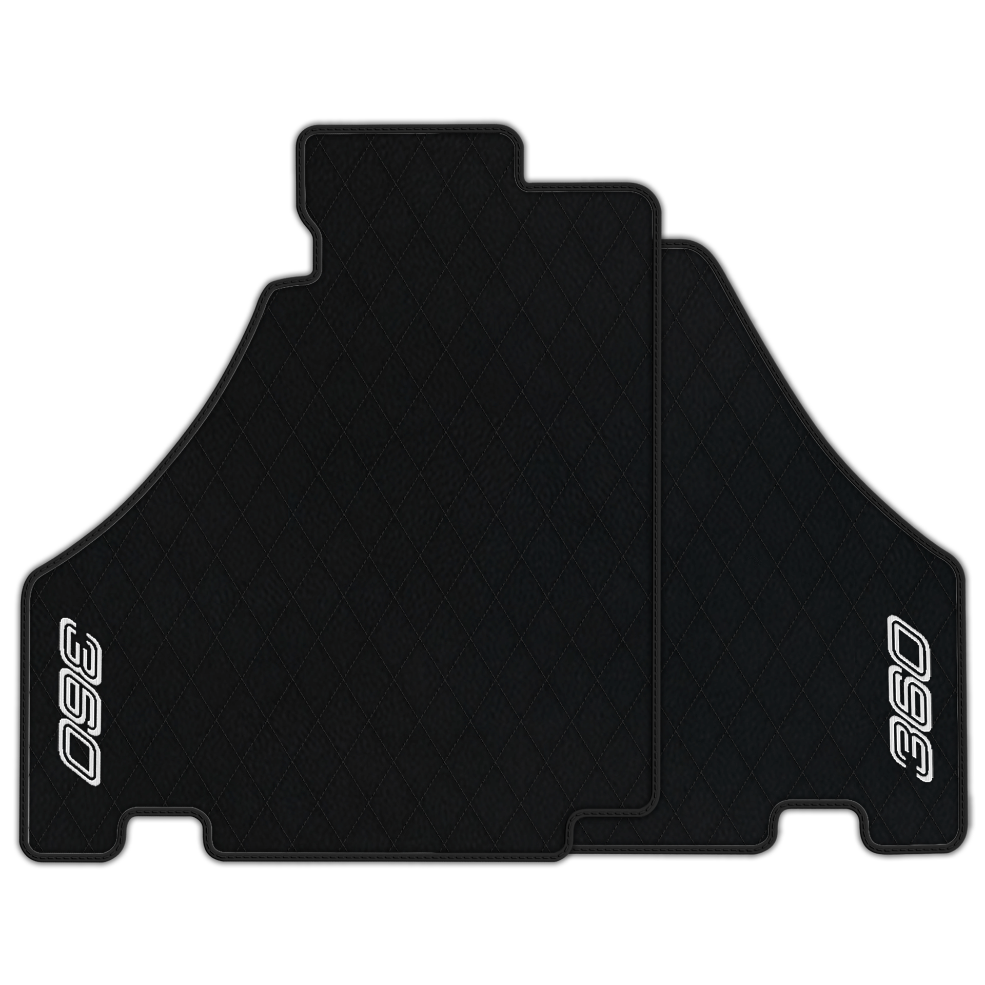Premium Black Leather Floor Mats for Ferrari F430 (2004-2009)