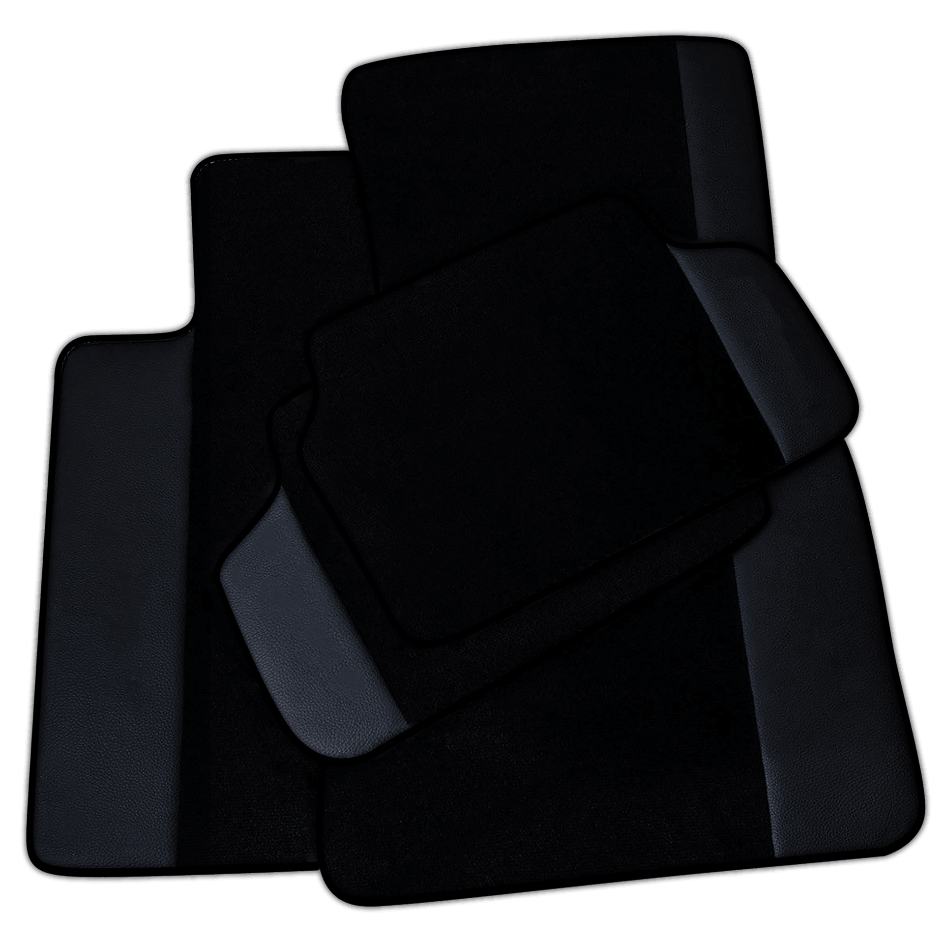 Black Floor Mats for BMW 5 Series G30 Sedan (2016-2023) with Leather | Various Trim Colors