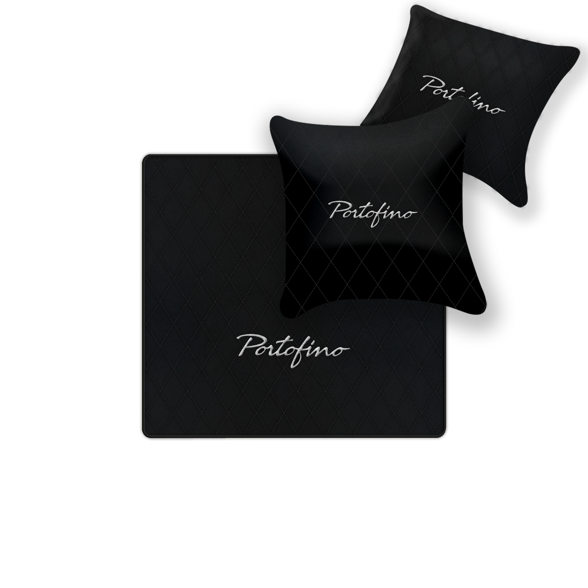 Custom Black Leather Floor Mats for Ferrari 812 Superfast (2018-2023)