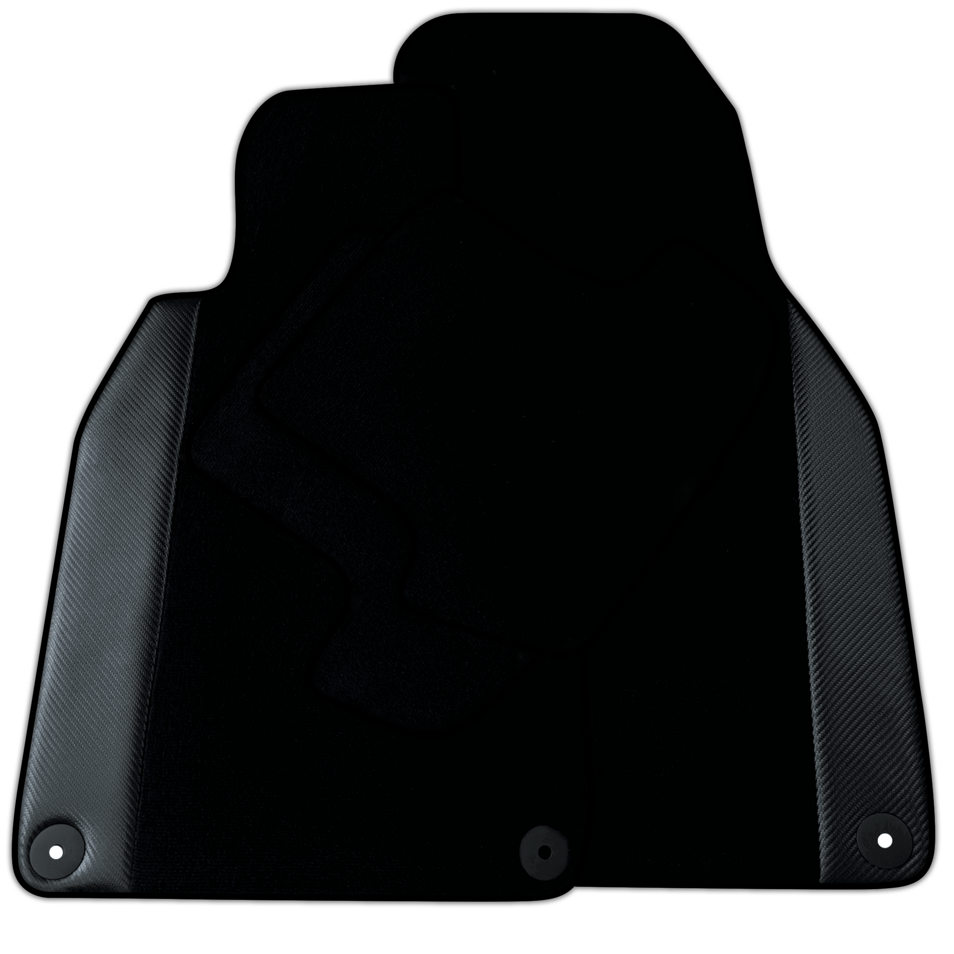 Black Floor Mats for Porsche Cayenne (2010-2018) with Carbon