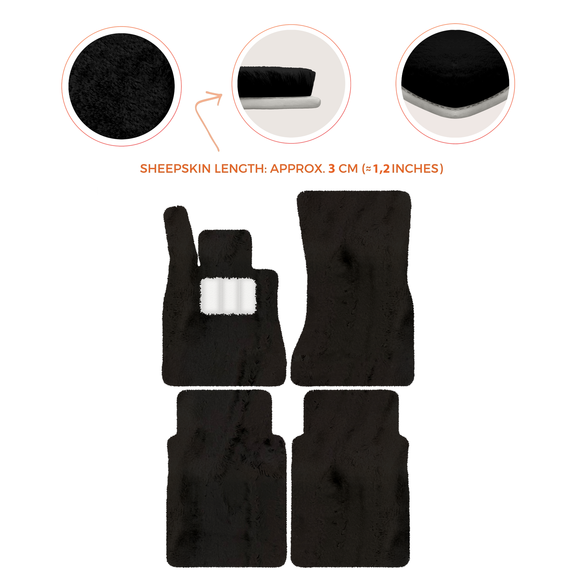 Luxury Sheepskin Floor Mats for Mercedes-Benz G-Class W463 (2018-2023)