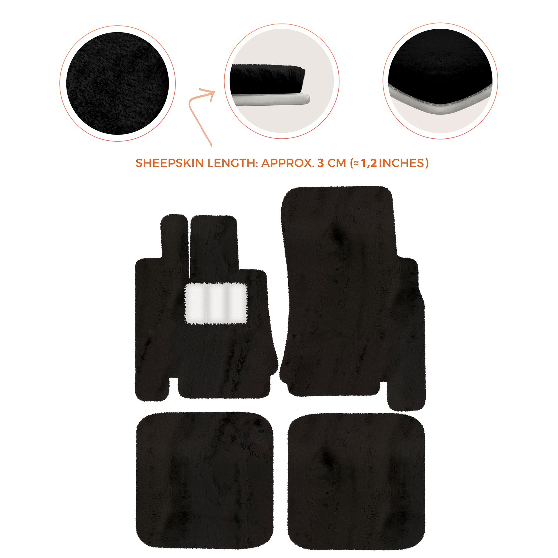 Premium Luxurious Sheepskin Floor Mats for Bentley Arnage (1998-2009)