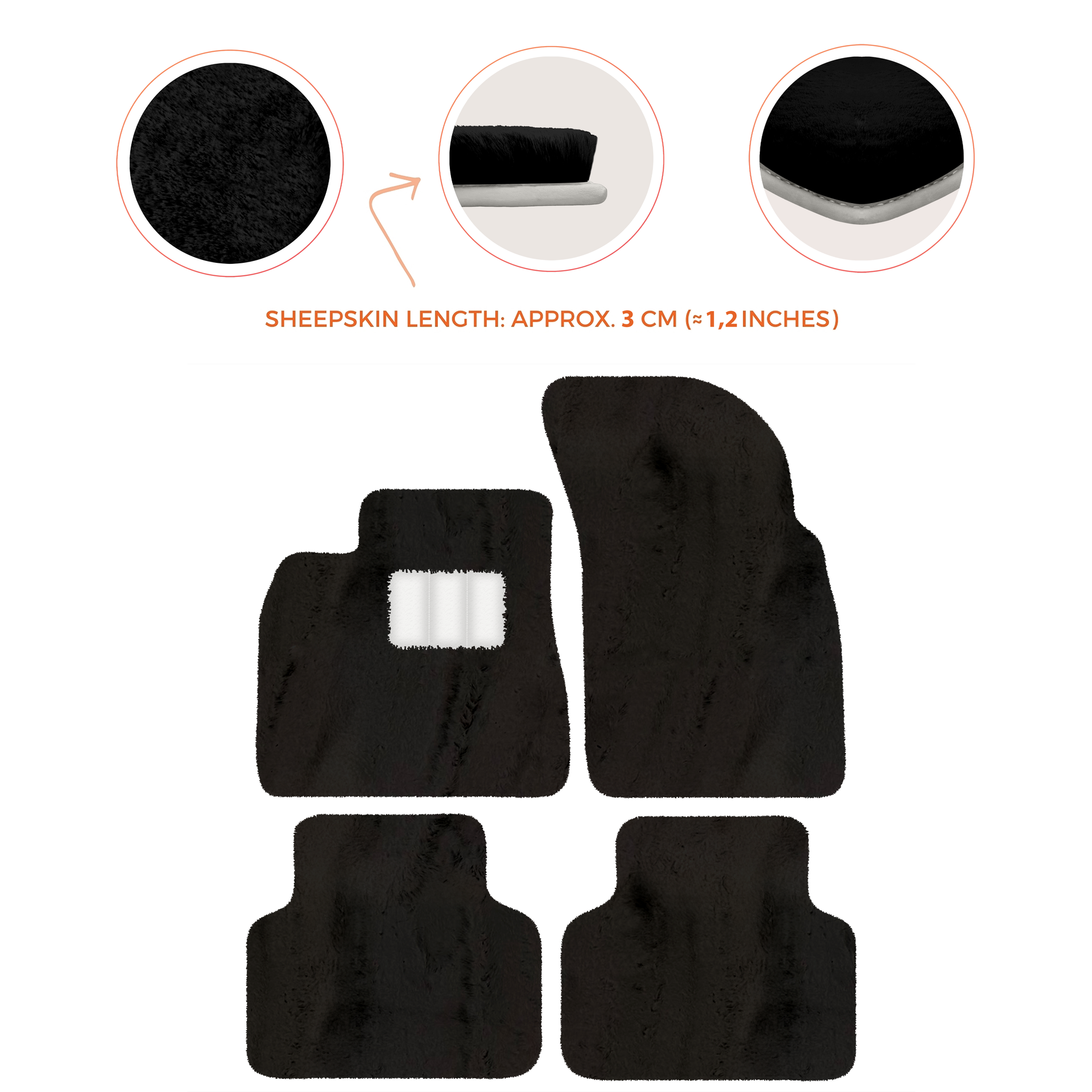 Premium Luxury Sheepskin Floor Mats for Bentley Bentayga 2015-2023