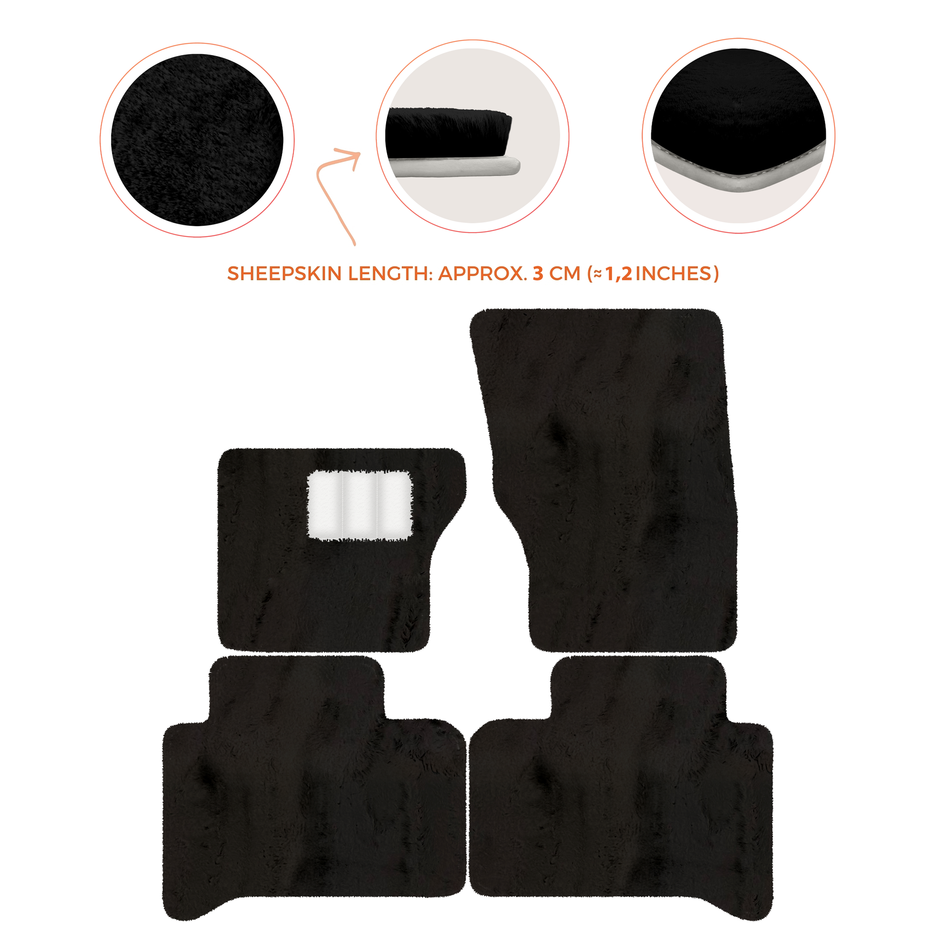 Luxurious Premium Sheepskin Floor Mats for Range Rover (2012-2022)