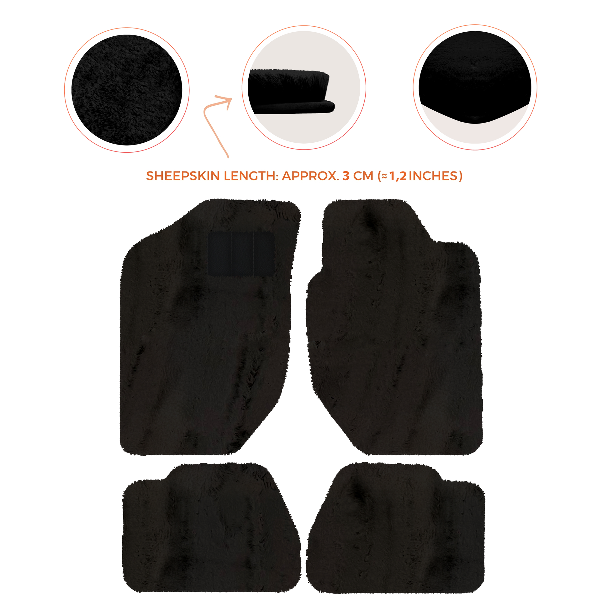 Luxury Sheepskin Floor Mats for Land Rover Discovery Sport (2015-2019)