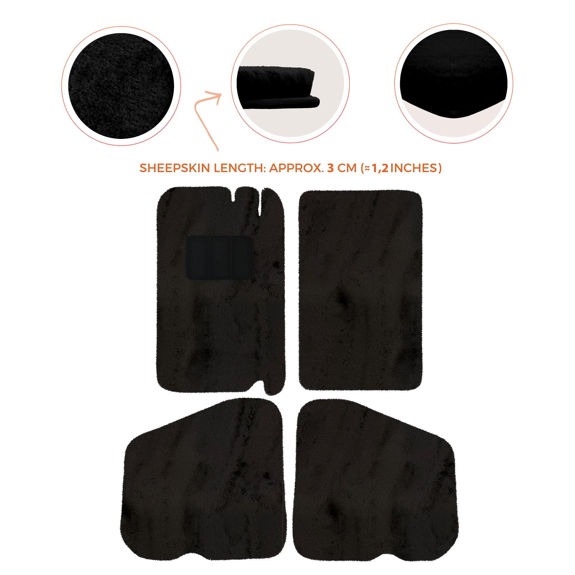 Premium Sheepskin Floor Mats for Rolls-Royce Shadow (1965-1977)