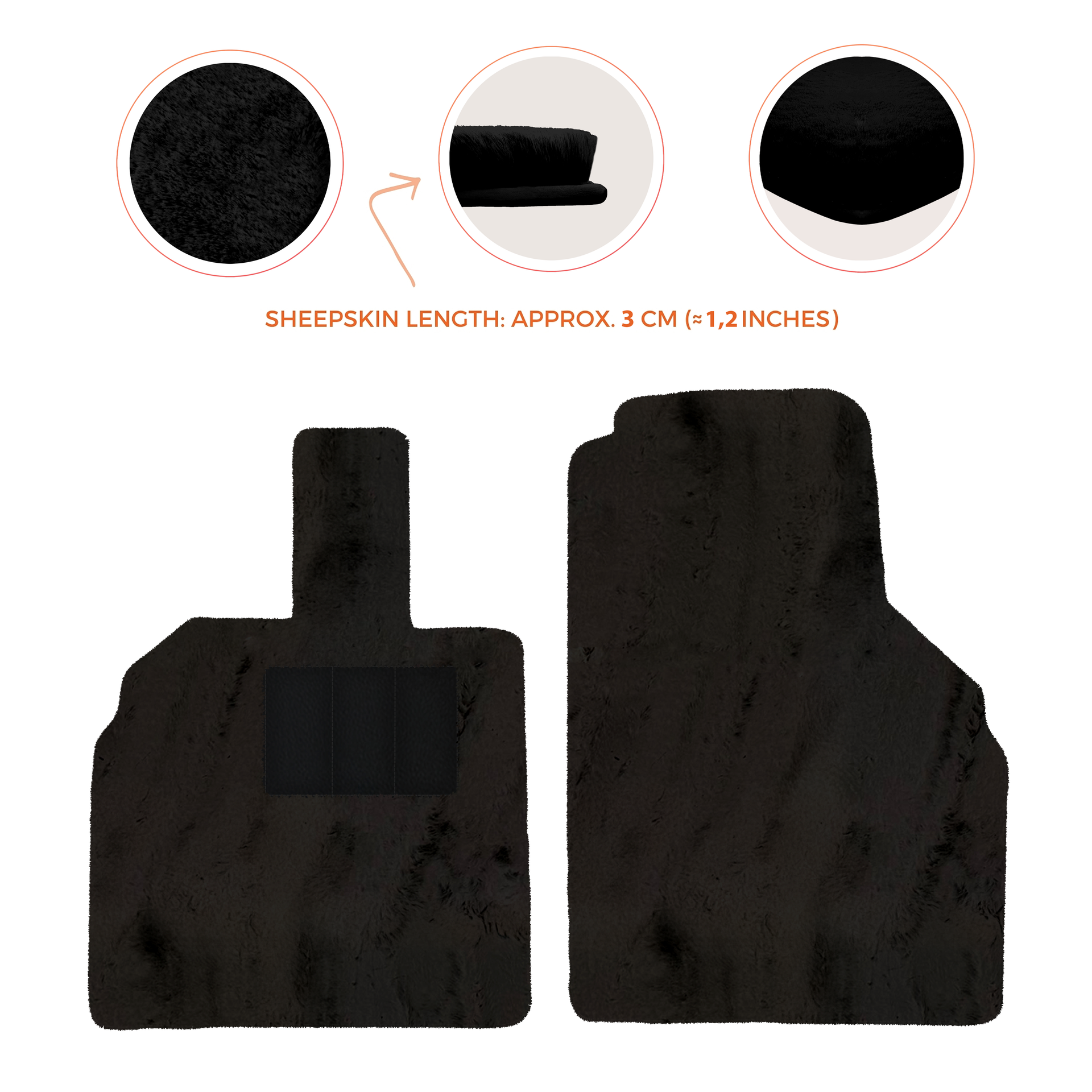 Luxury Sheepskin Floor Mats for Lamborghini Urus (2018-2026)