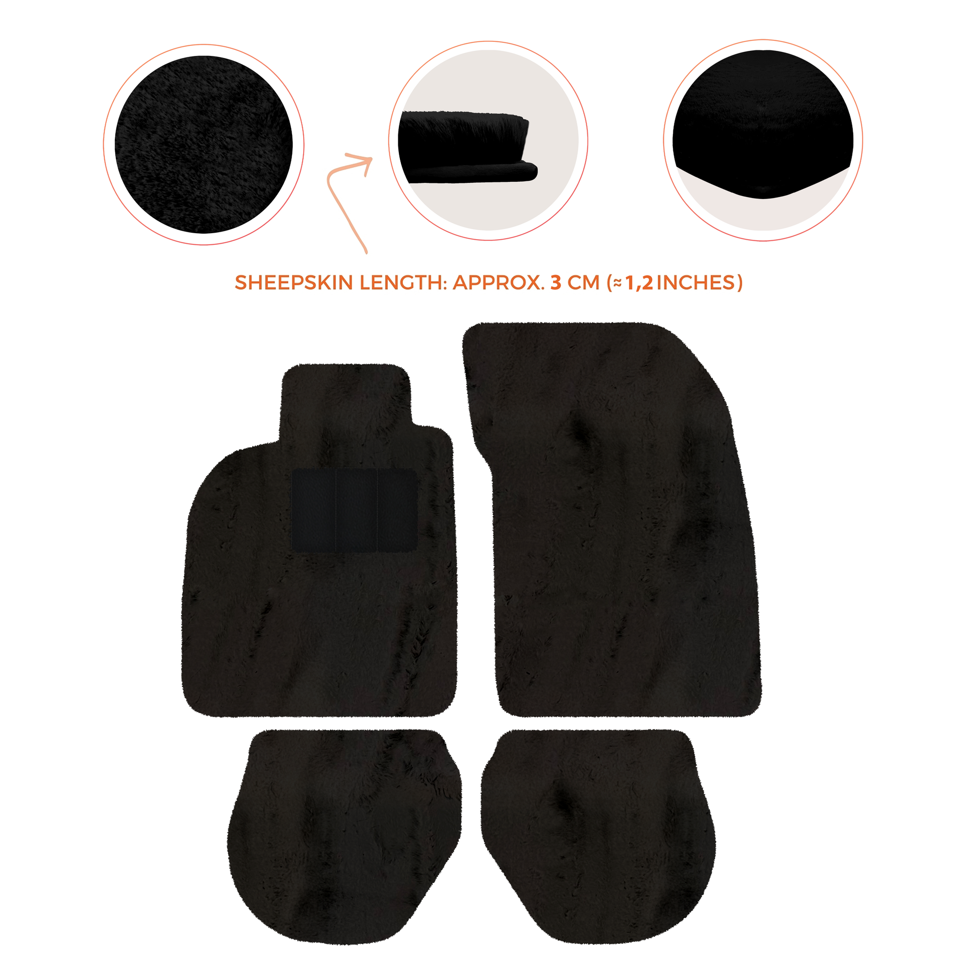 Customizable Leather Floor Mats with Hex Pattern for Porsche 911 - 993 (1994-1998) - AutoWin