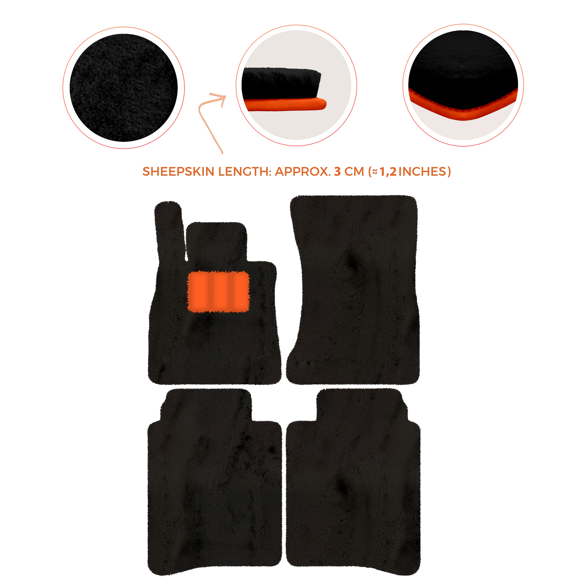 Luxury Sheepskin Floor Mats for Mercedes-Benz S-Class X222 | 2015-2021