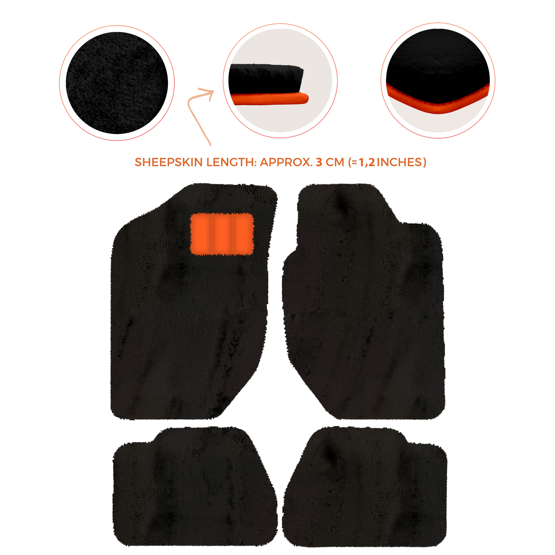 Luxury Sheepskin Floor Mats for Land Rover Discovery Sport (2015-2019)