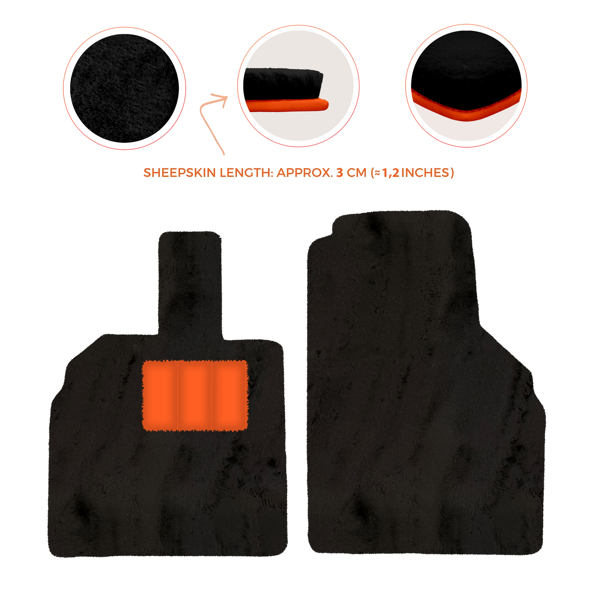 Luxury Sheepskin Floor Mats for Lamborghini Urus (2018-2026)