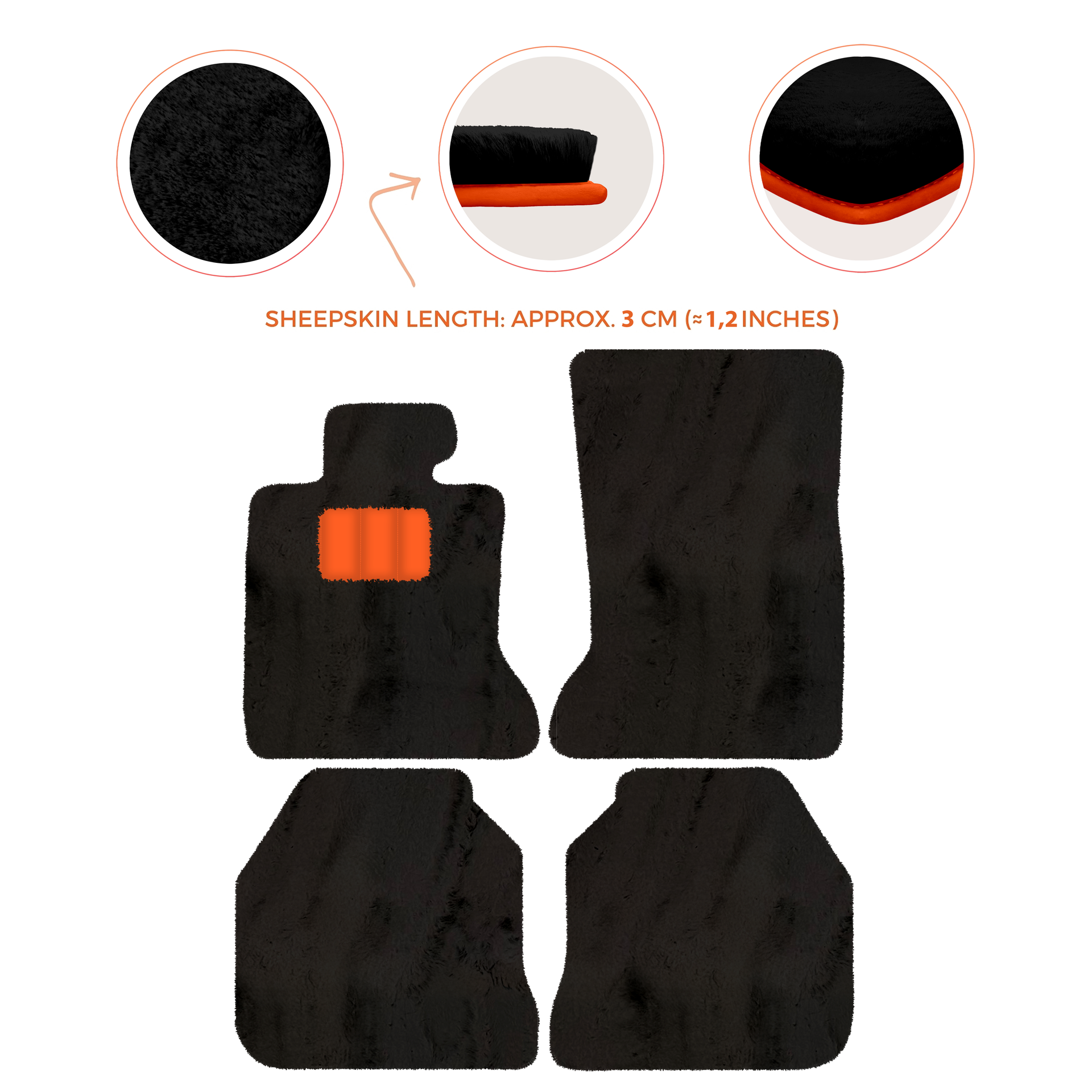 Luxury Sheepskin Floor Mats for Rolls-Royce Ghost RR2 (2010-2014)